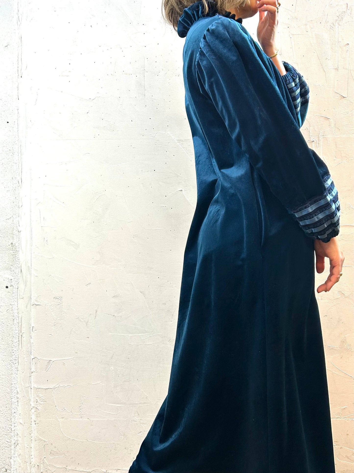 Vintage Velours Dress MADE IN USA [K28965]