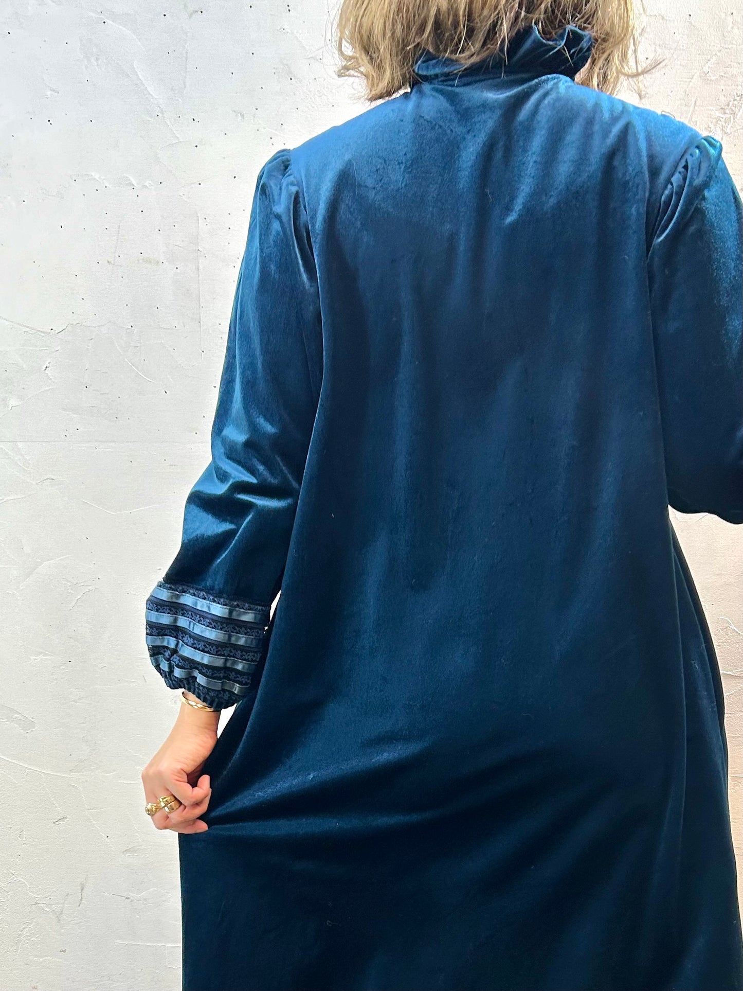 Vintage Velours Dress MADE IN USA [K28965]