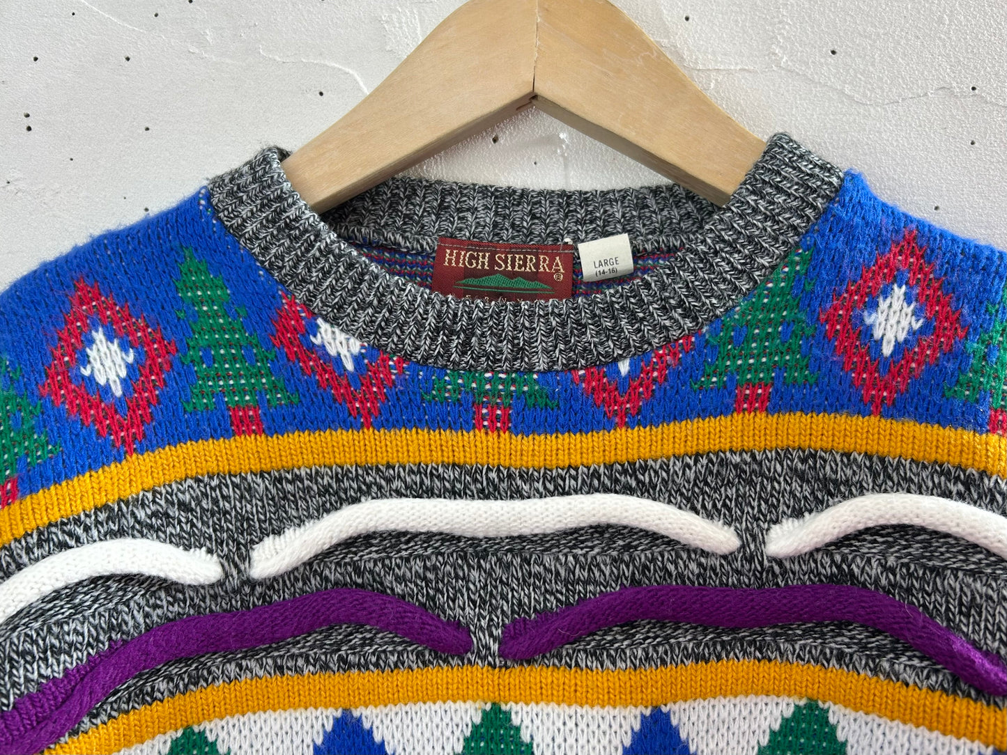 ’80s Vintage Fancy Knit Sweater［L29192]