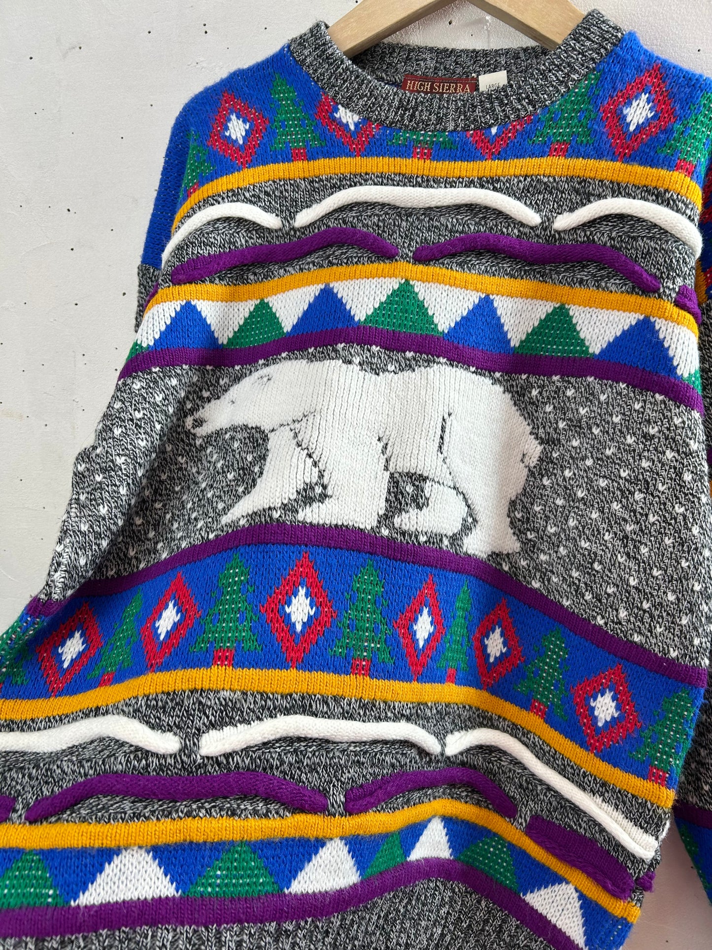 ’80s Vintage Fancy Knit Sweater［L29192]