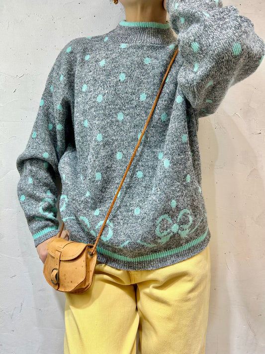 Vintage Fancy Knit Sweater 〜MADE IN USA〜 [I25034]