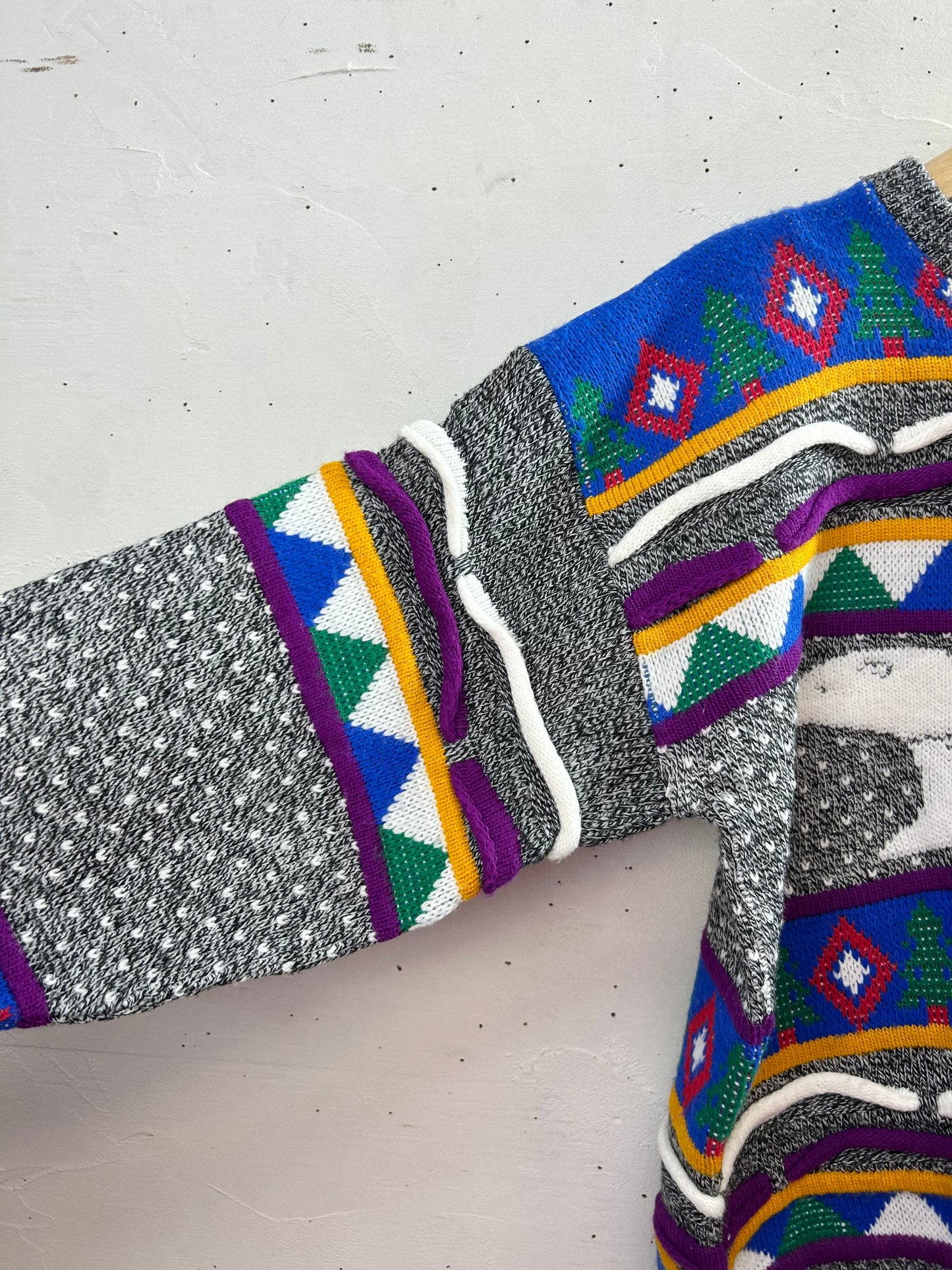 ’80s Vintage Fancy Knit Sweater［L29192]