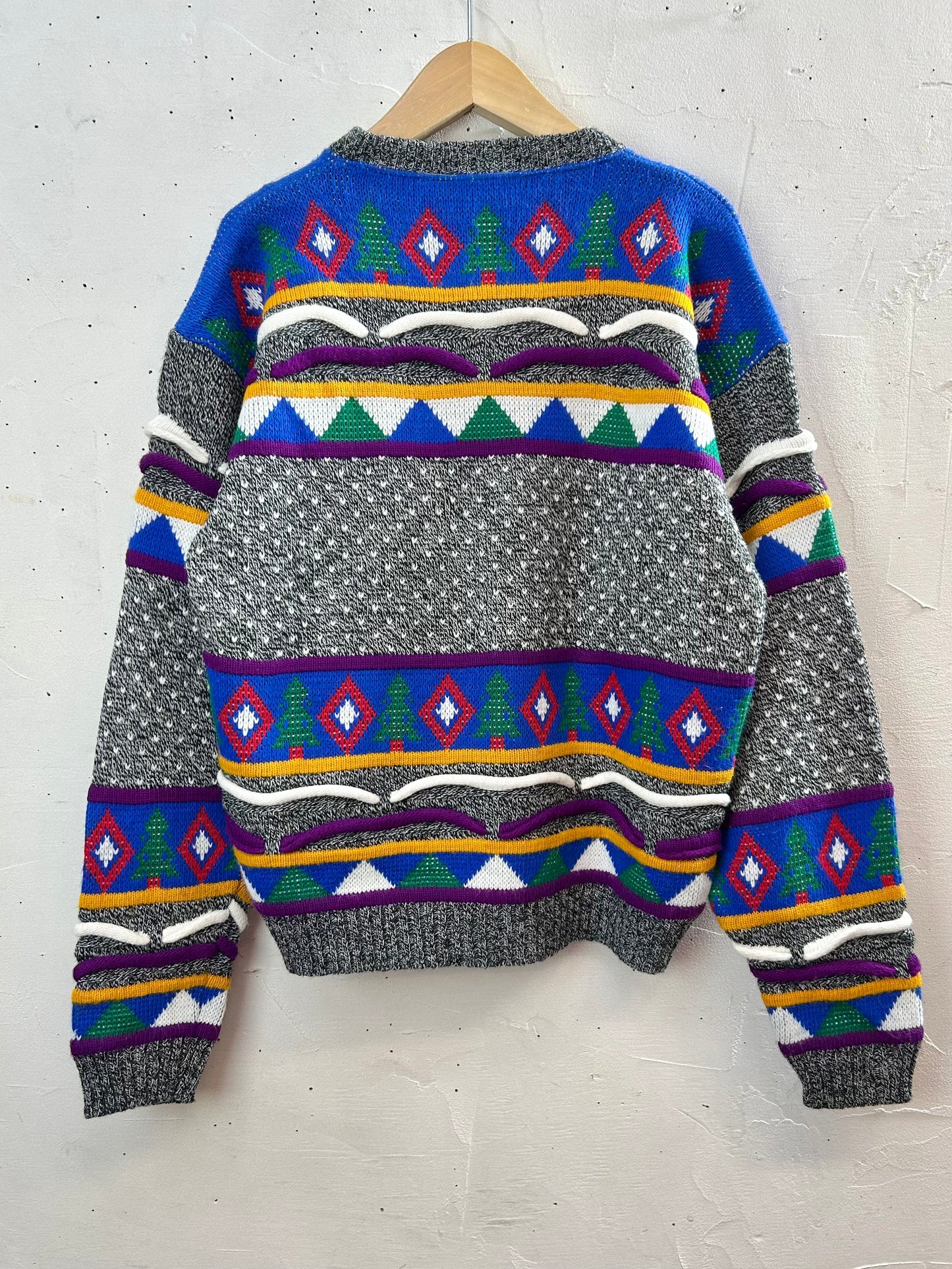 ’80s Vintage Fancy Knit Sweater［L29192]