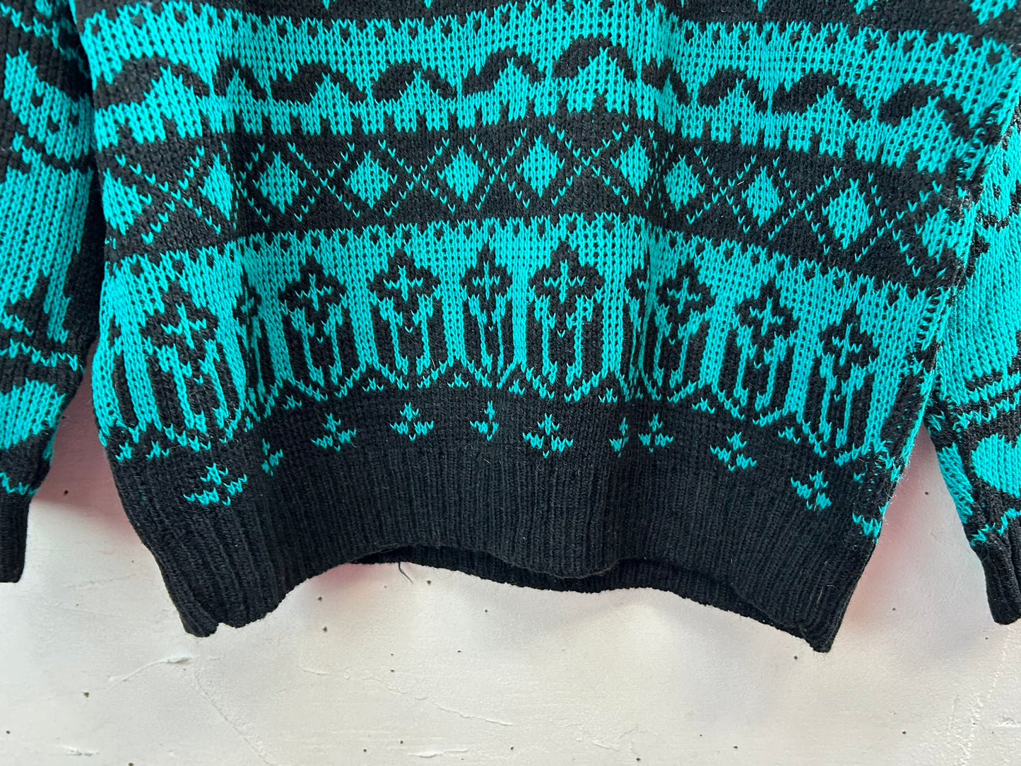 ’80s Vintage Fancy Knit Sweater 〜ADELE〜［L29189]