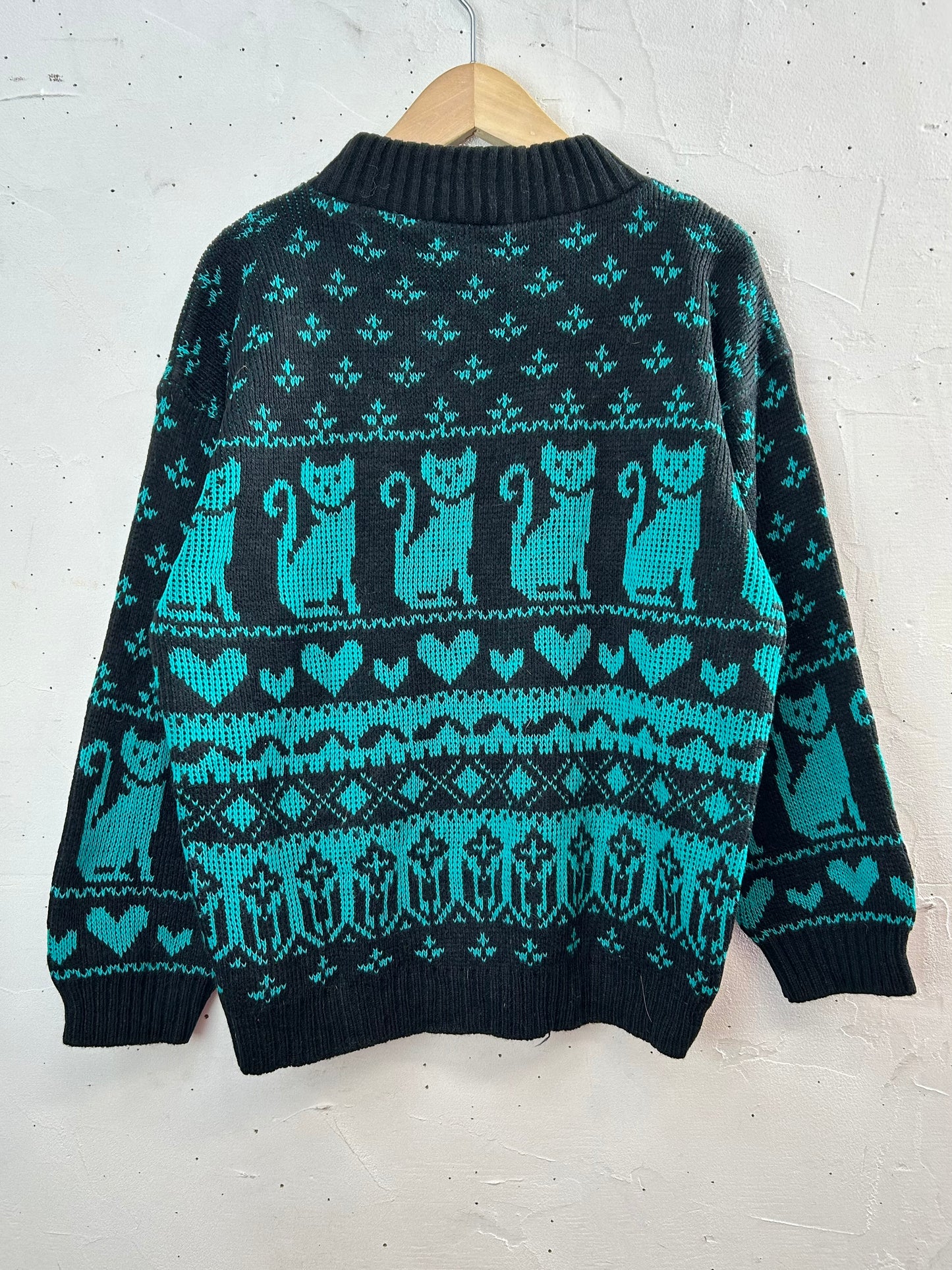 ’80s Vintage Fancy Knit Sweater 〜ADELE〜［L29189]