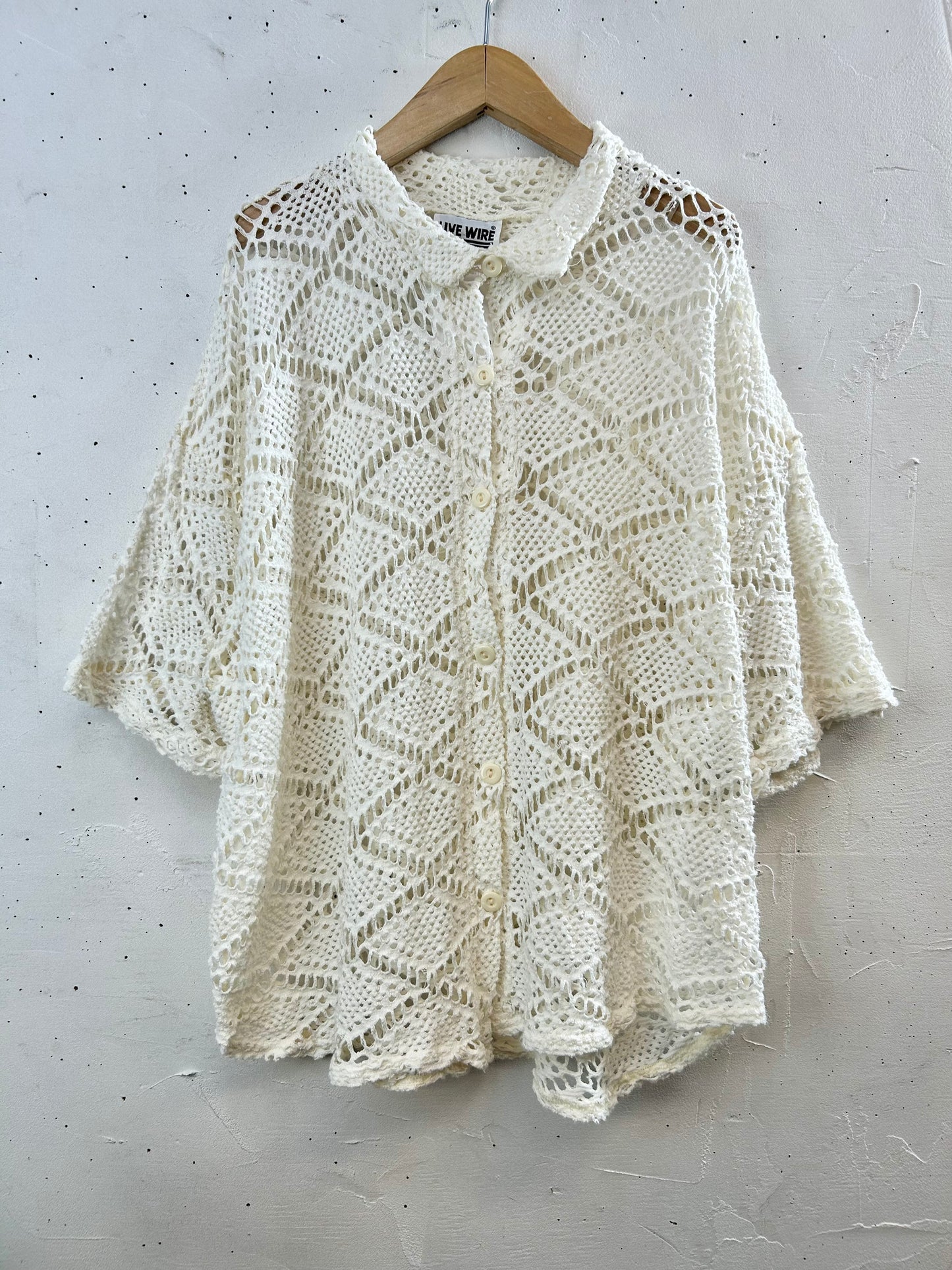 Vintage Mesh Knit Cardigan [D30040]