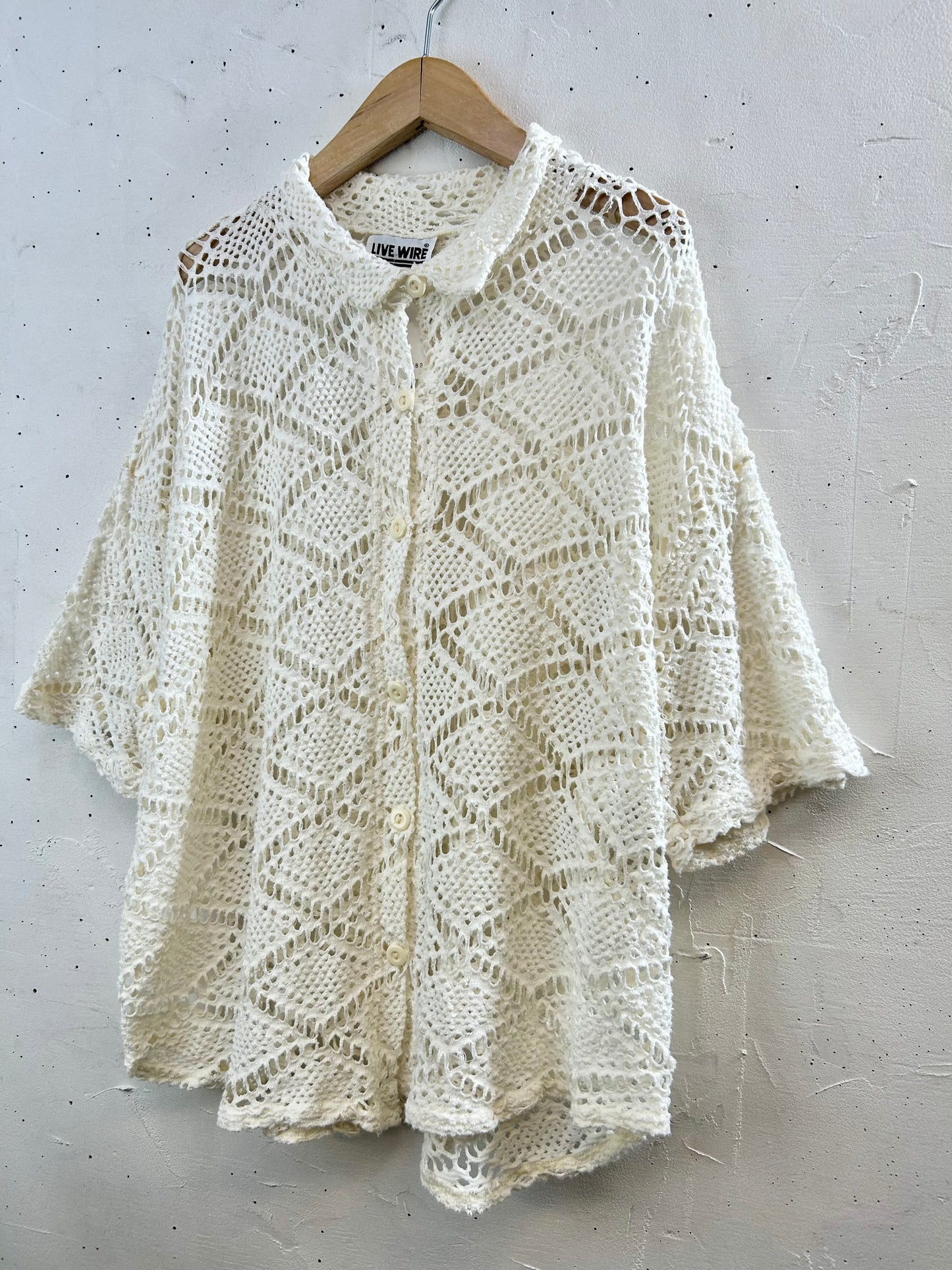Vintage Mesh Knit Cardigan [D30040]