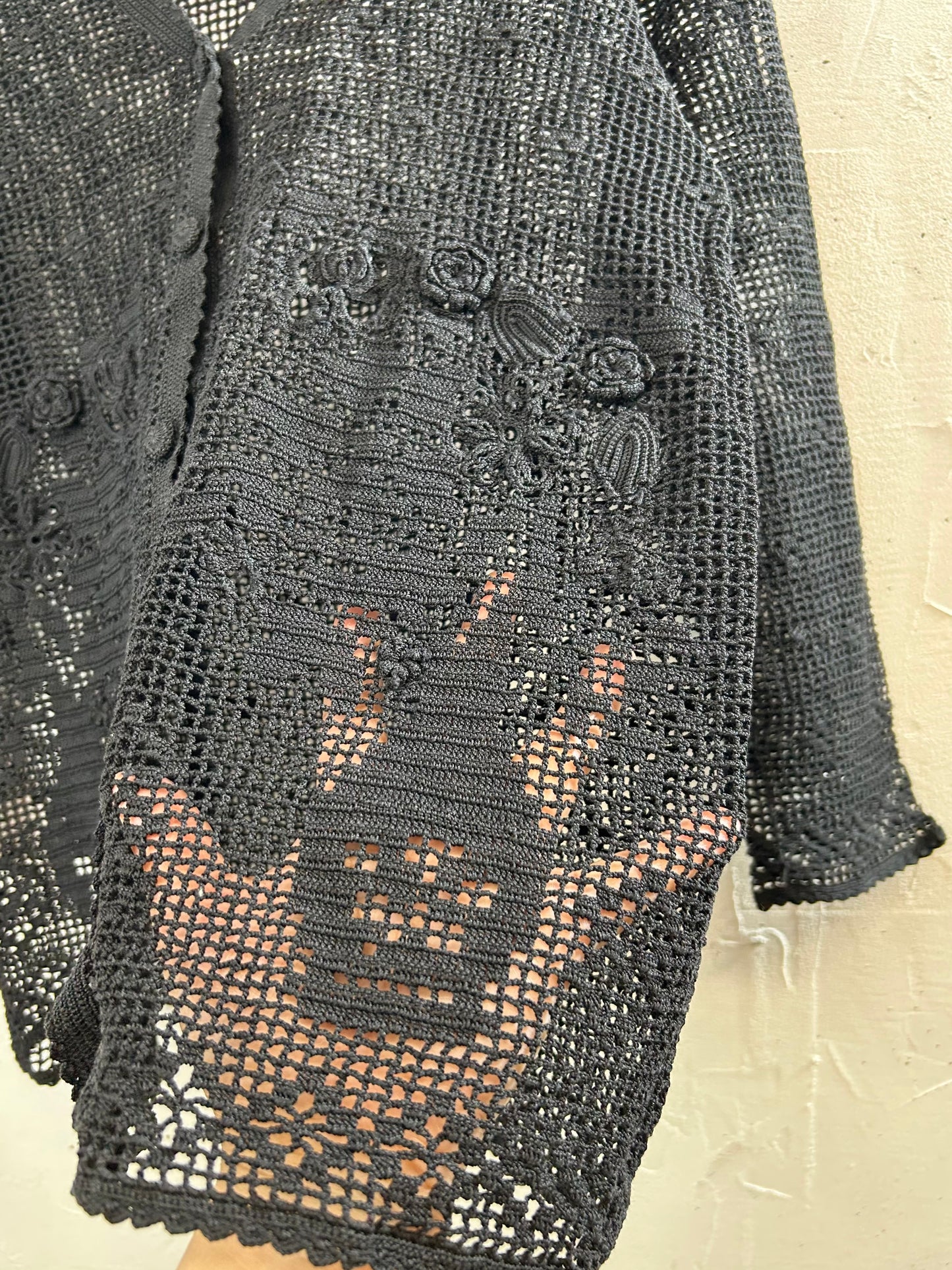 Vintage Crochet Knit Cardigan [D30039]