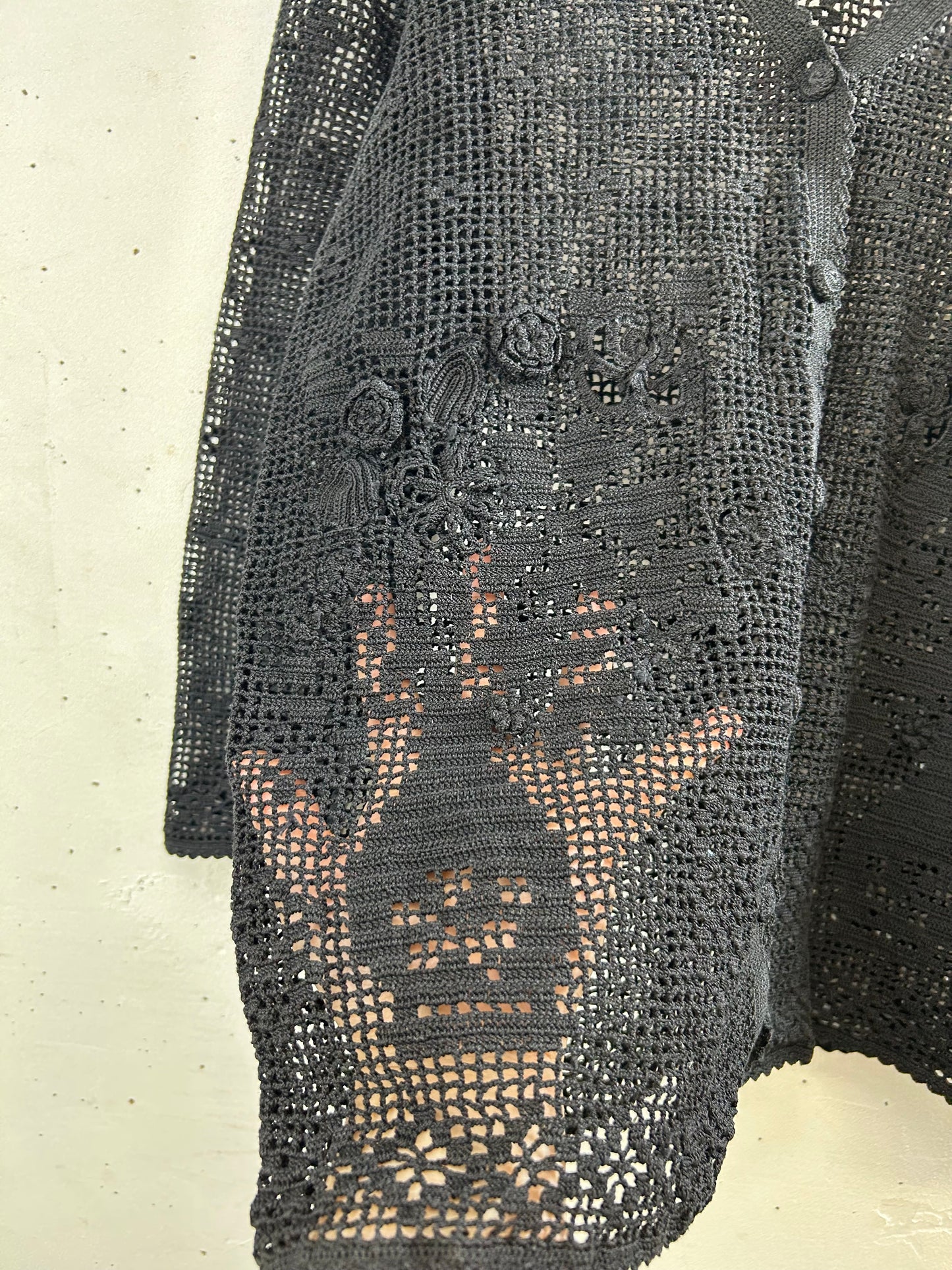 Vintage Crochet Knit Cardigan [D30039]