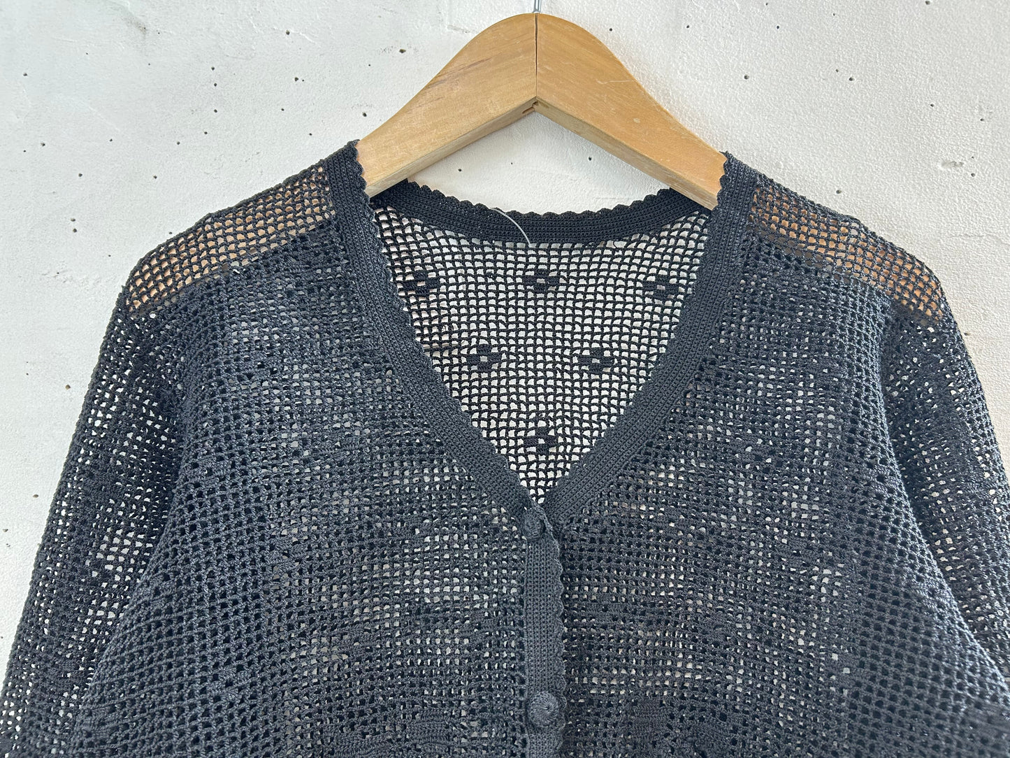 Vintage Crochet Knit Cardigan [D30039]