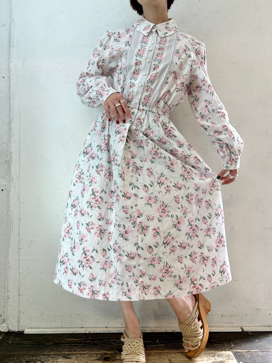 ’70s Vintage Dress 〜Aunt Abigail’s Attic〜 [E27190]