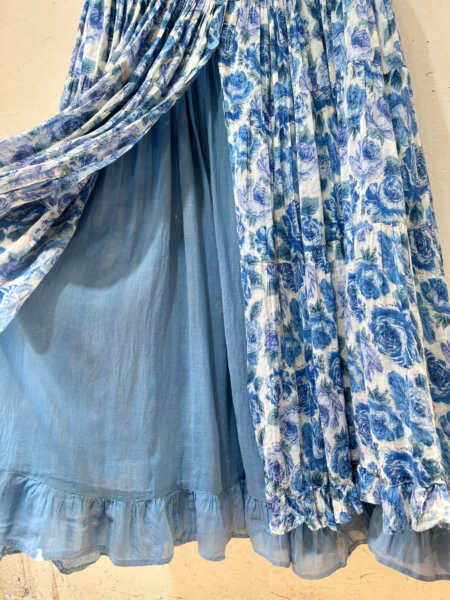 Vintage Indian Rayon Dress 〜BILA〜 [D26769]