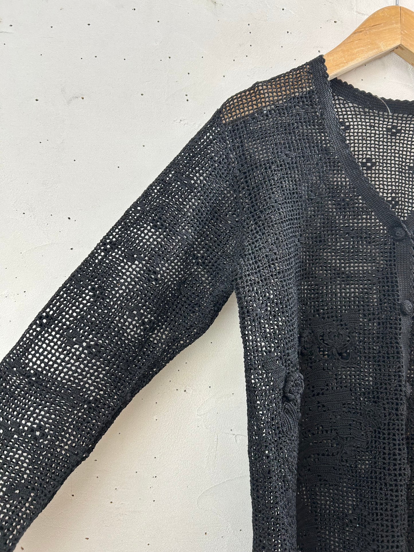 Vintage Crochet Knit Cardigan [D30039]