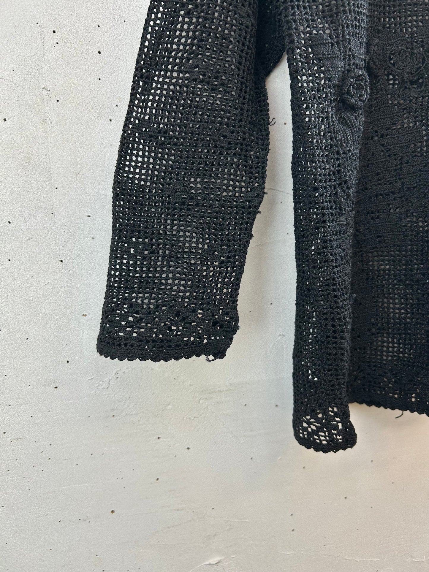 Vintage Crochet Knit Cardigan [D30039]