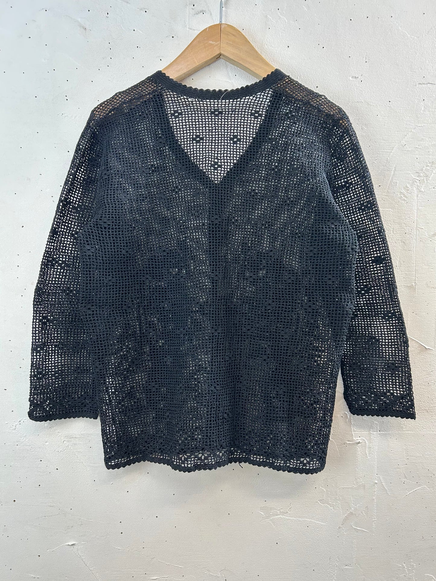 Vintage Crochet Knit Cardigan [D30039]