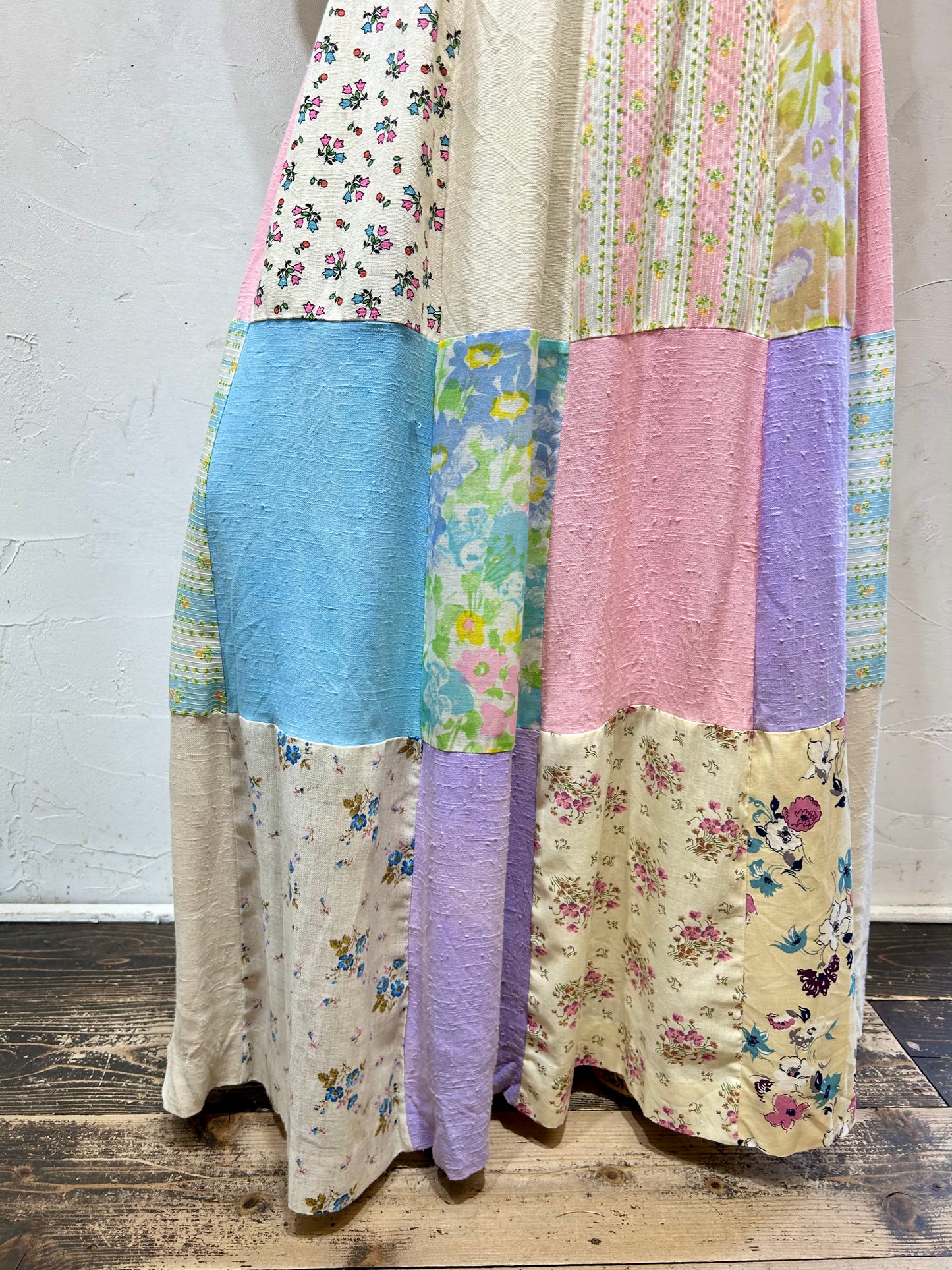 ’60s-’70s Vintage Patchwork Skirt 〜glen of michigan〜 [A25911]