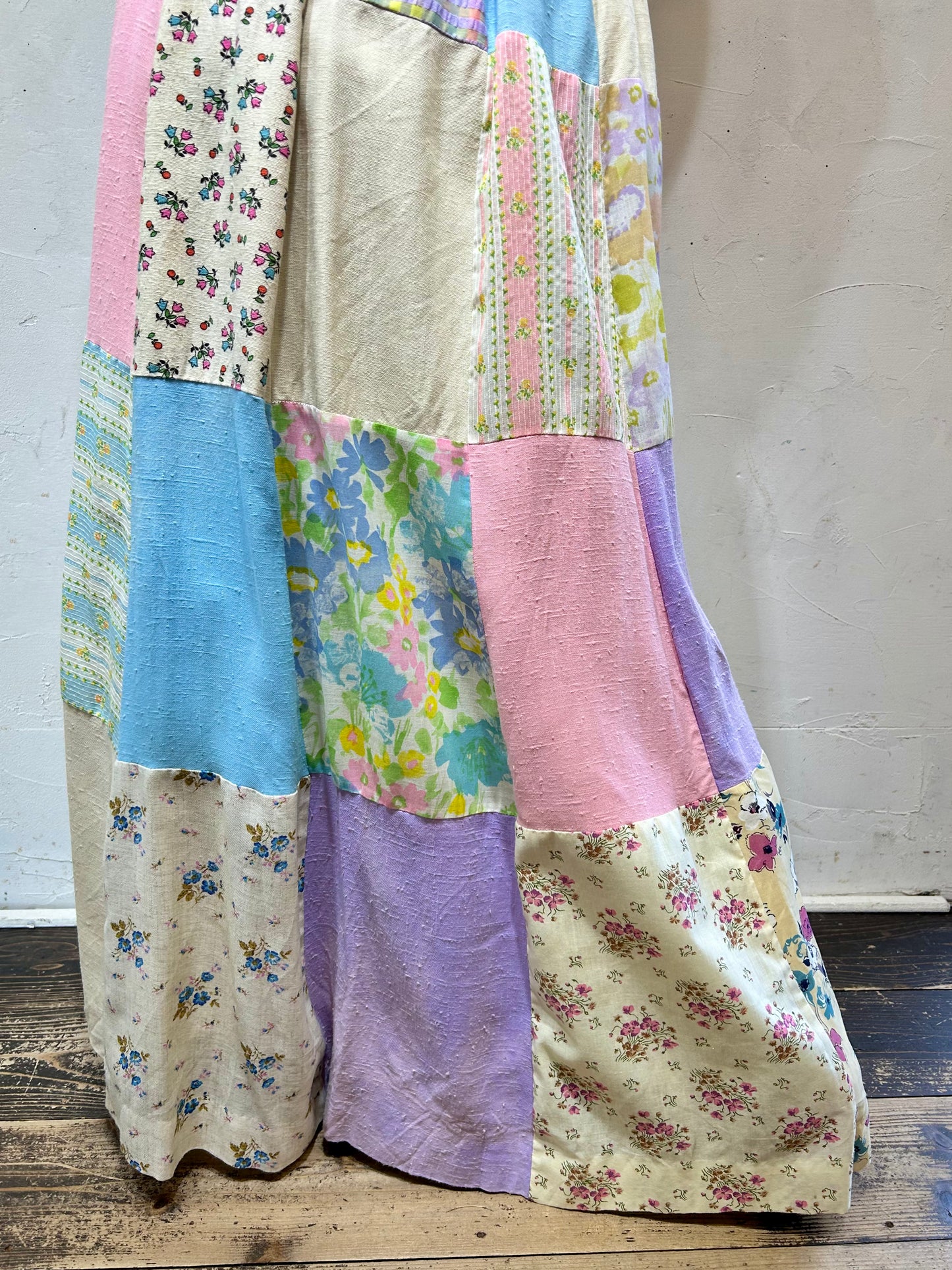 ’60s-’70s Vintage Patchwork Skirt 〜glen of michigan〜 [A25911]