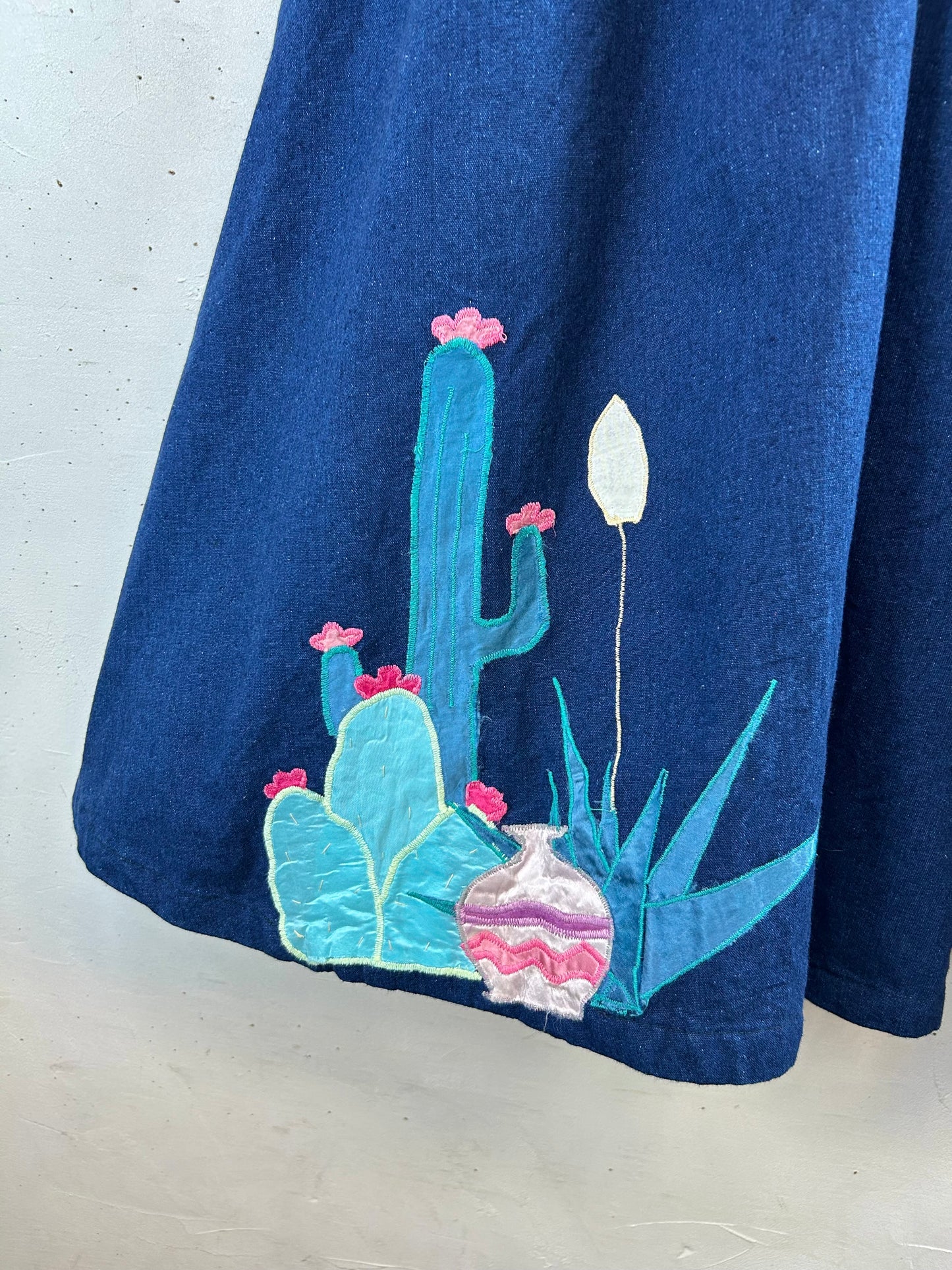 Vintage Denim Patch Skirt [D30045]