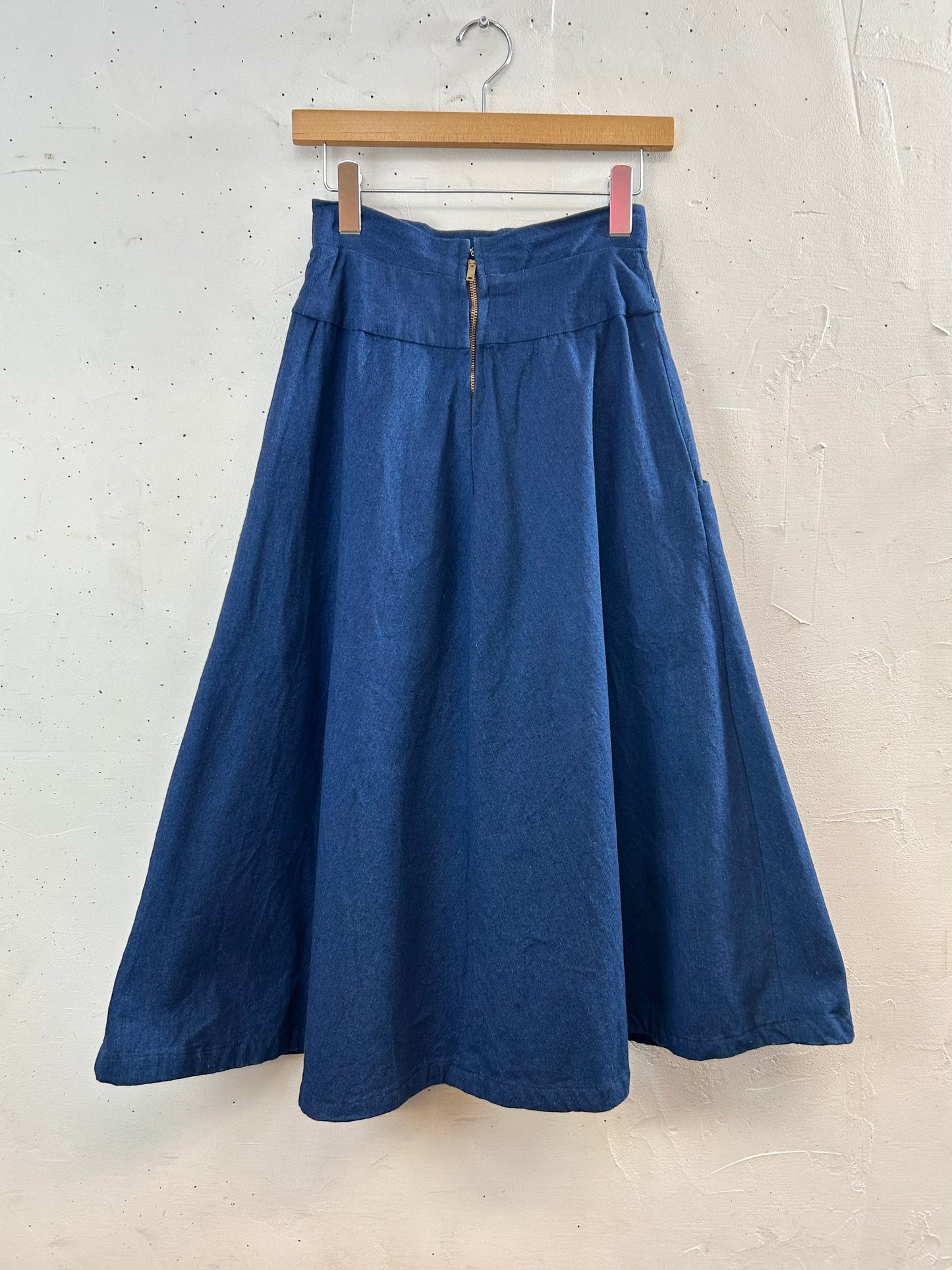 Vintage Denim Patch Skirt [D30045]