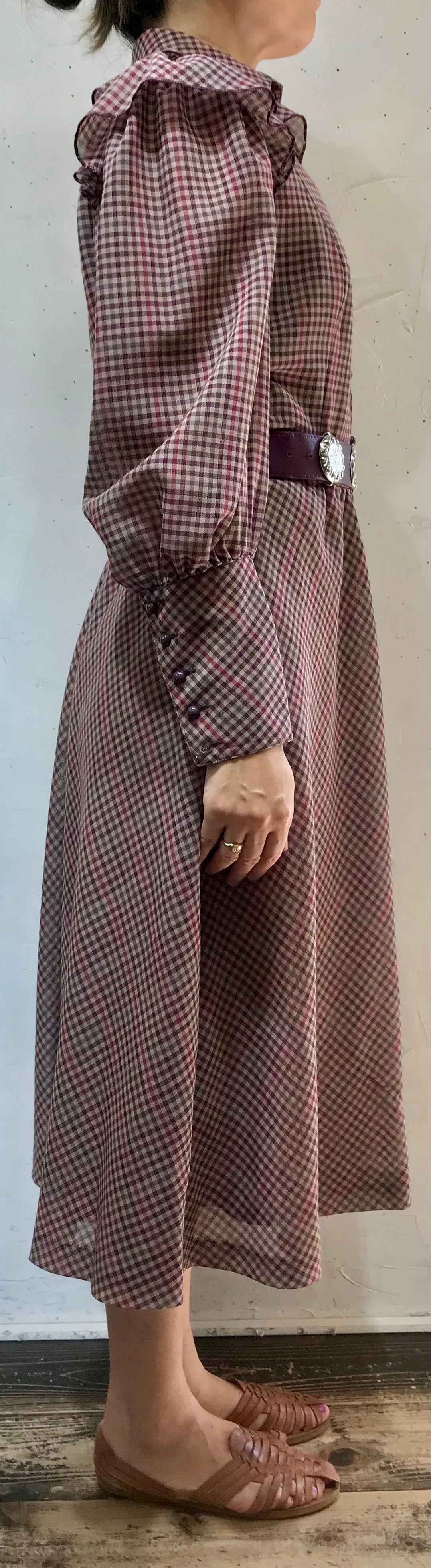 Vintage Plaid Dress [H24780]