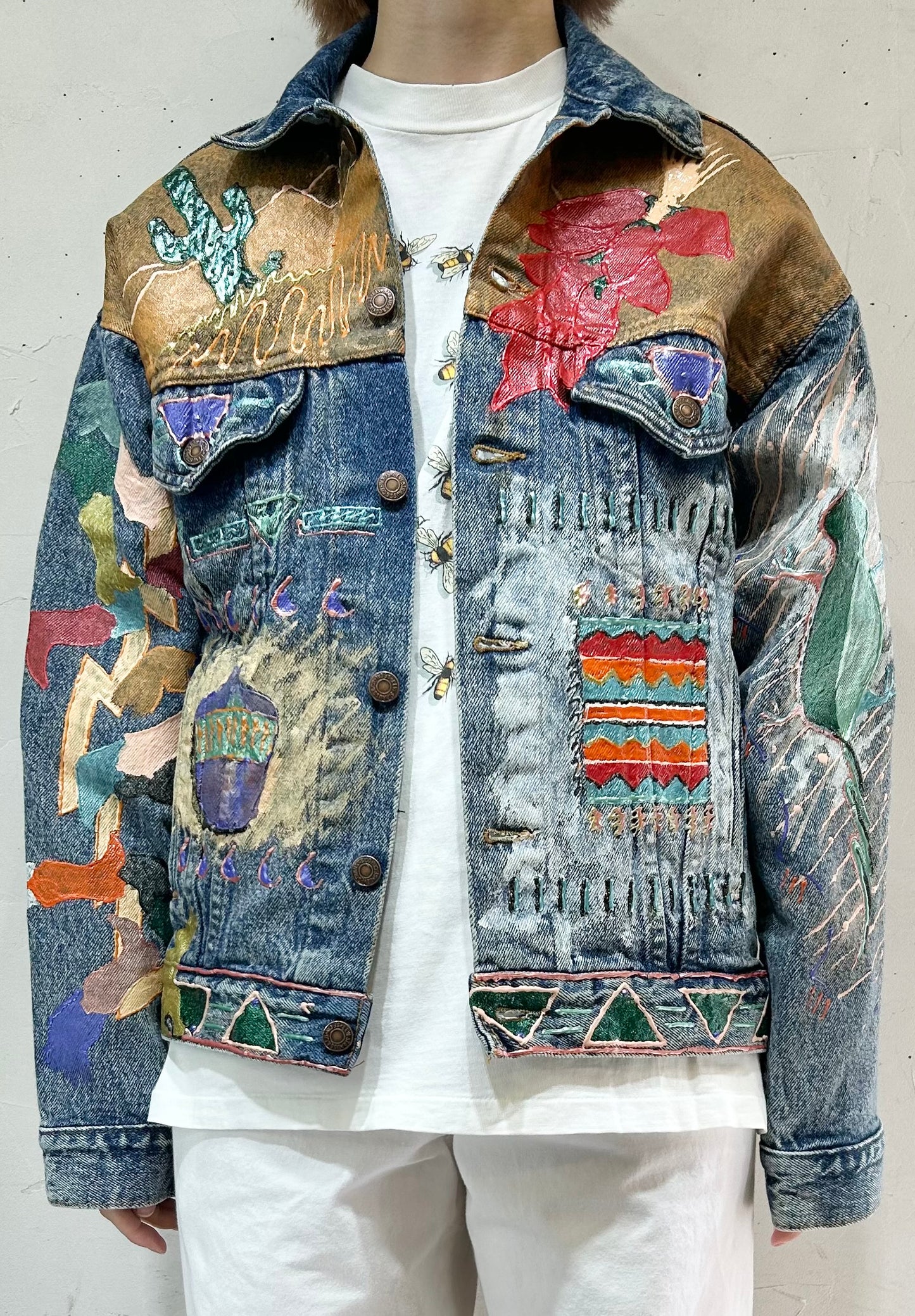 Vintage Hand Paint Denim Jacket 〜Levi's〜 [D26779]