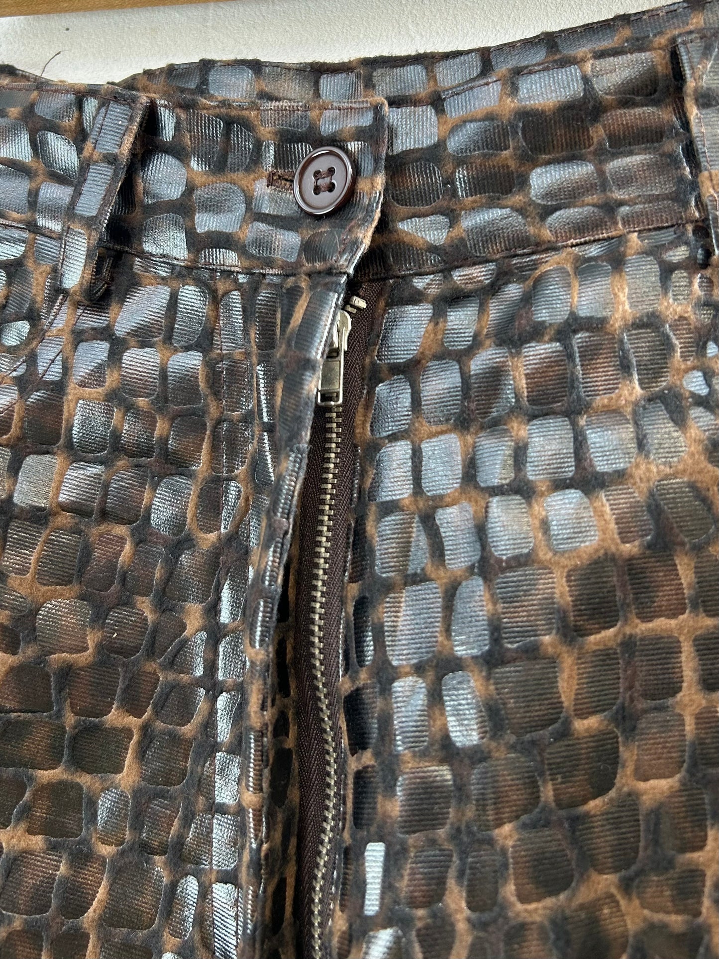 Vintage Eco Leather Pants [D30041]