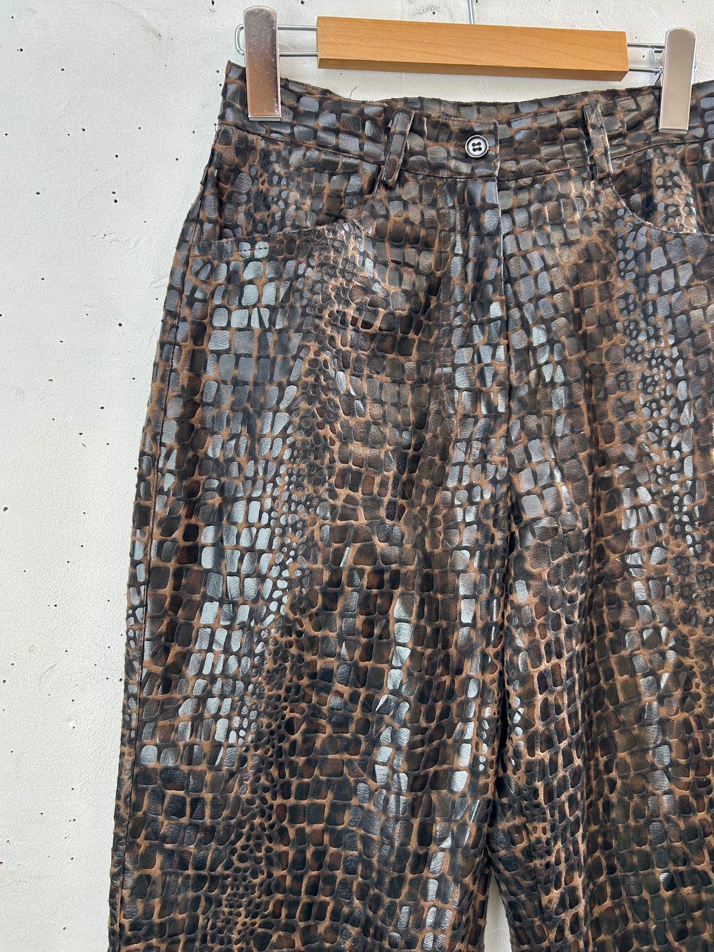 Vintage Eco Leather Pants [D30041]