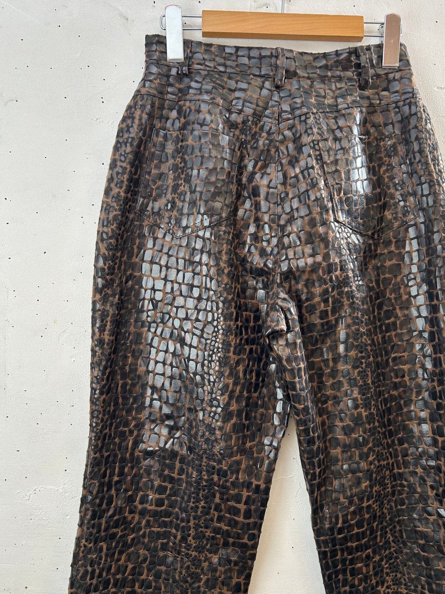 Vintage Eco Leather Pants [D30041]