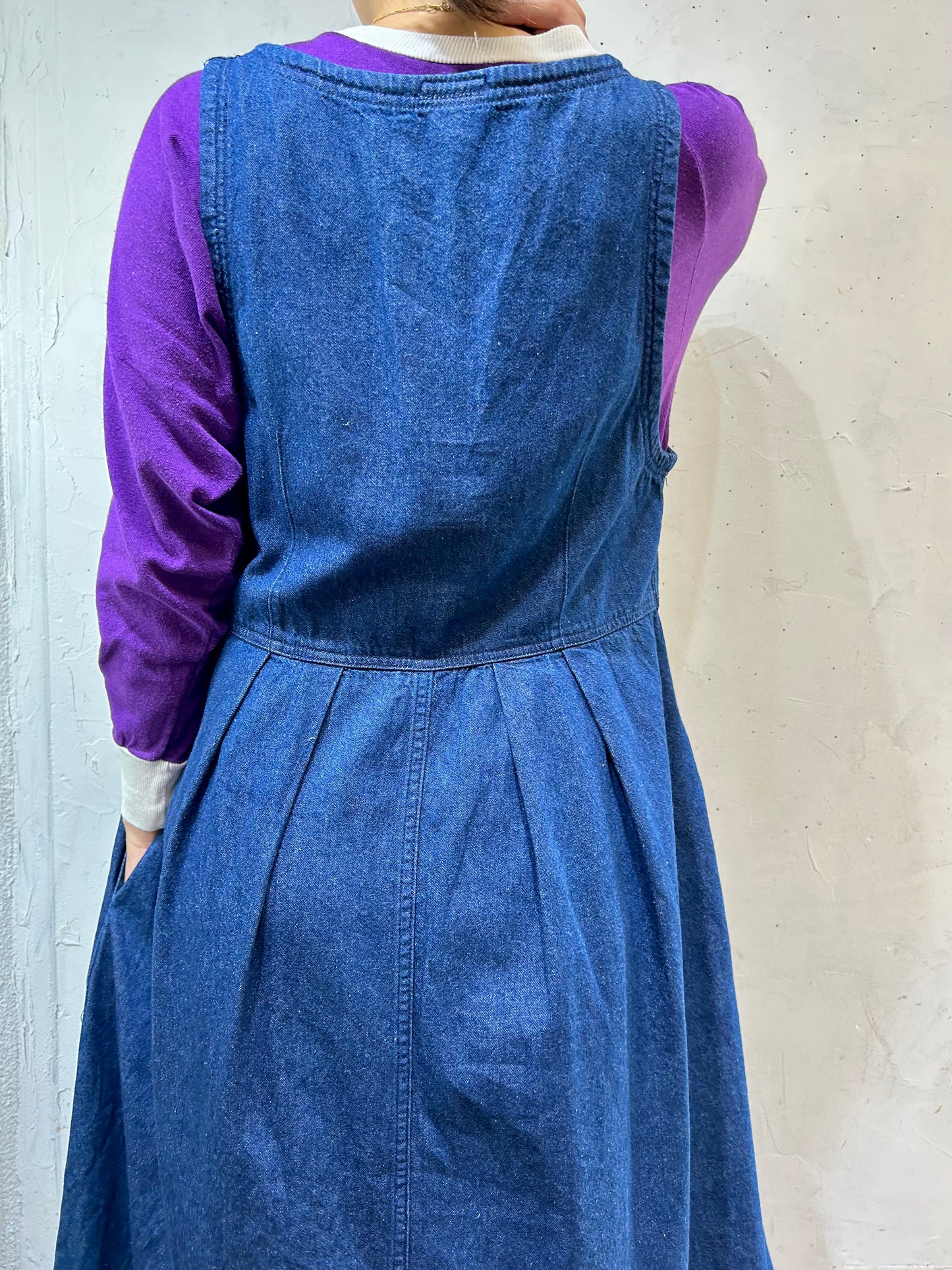 Vintage Denim Over Dress [I25036]