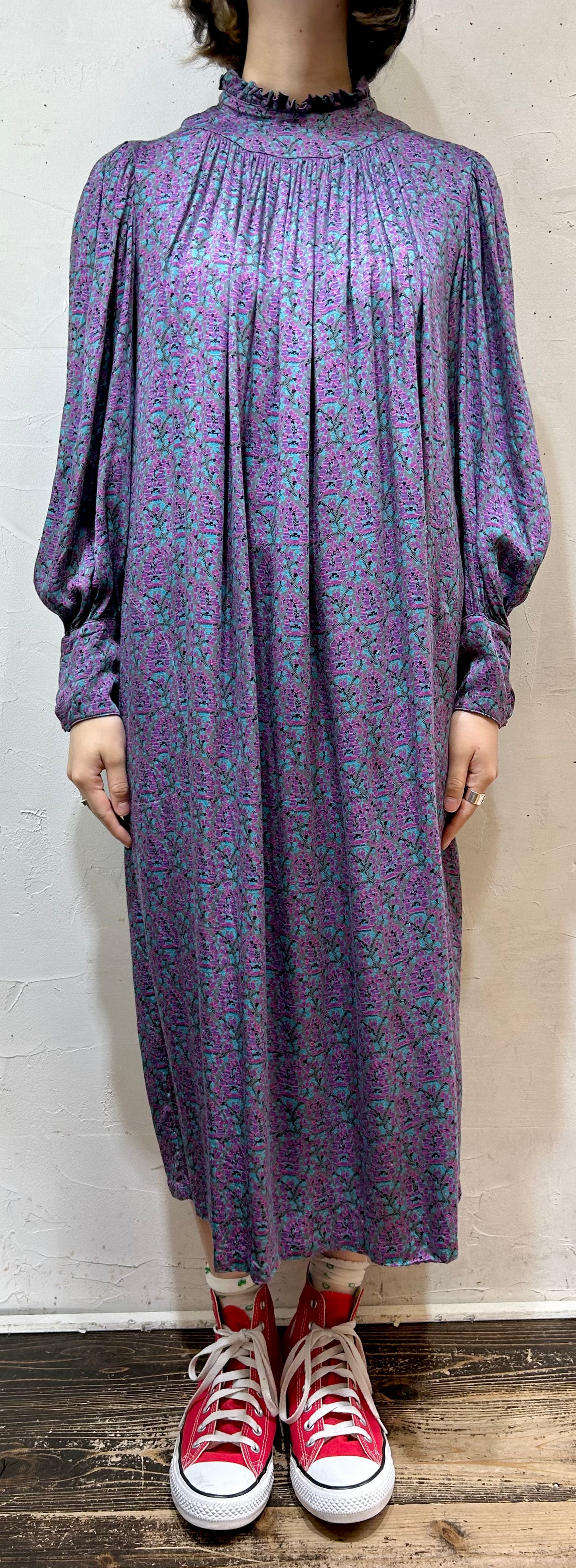 Vintage Viscose Dress 〜ANASTASIA〜 [J25389]