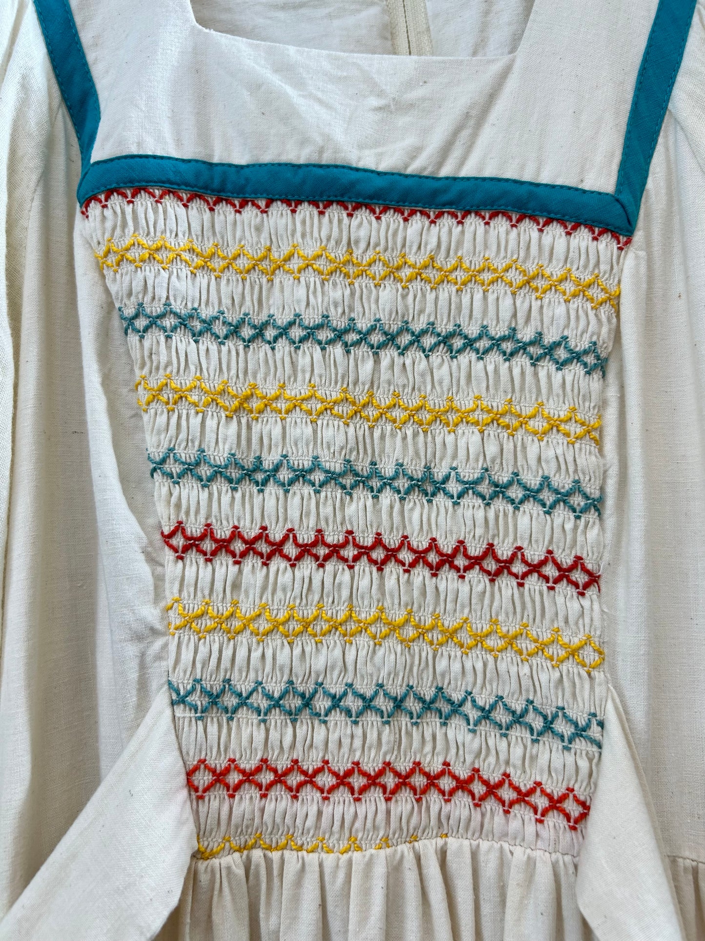 '70s Vintage Embroidery Dress [H28098]