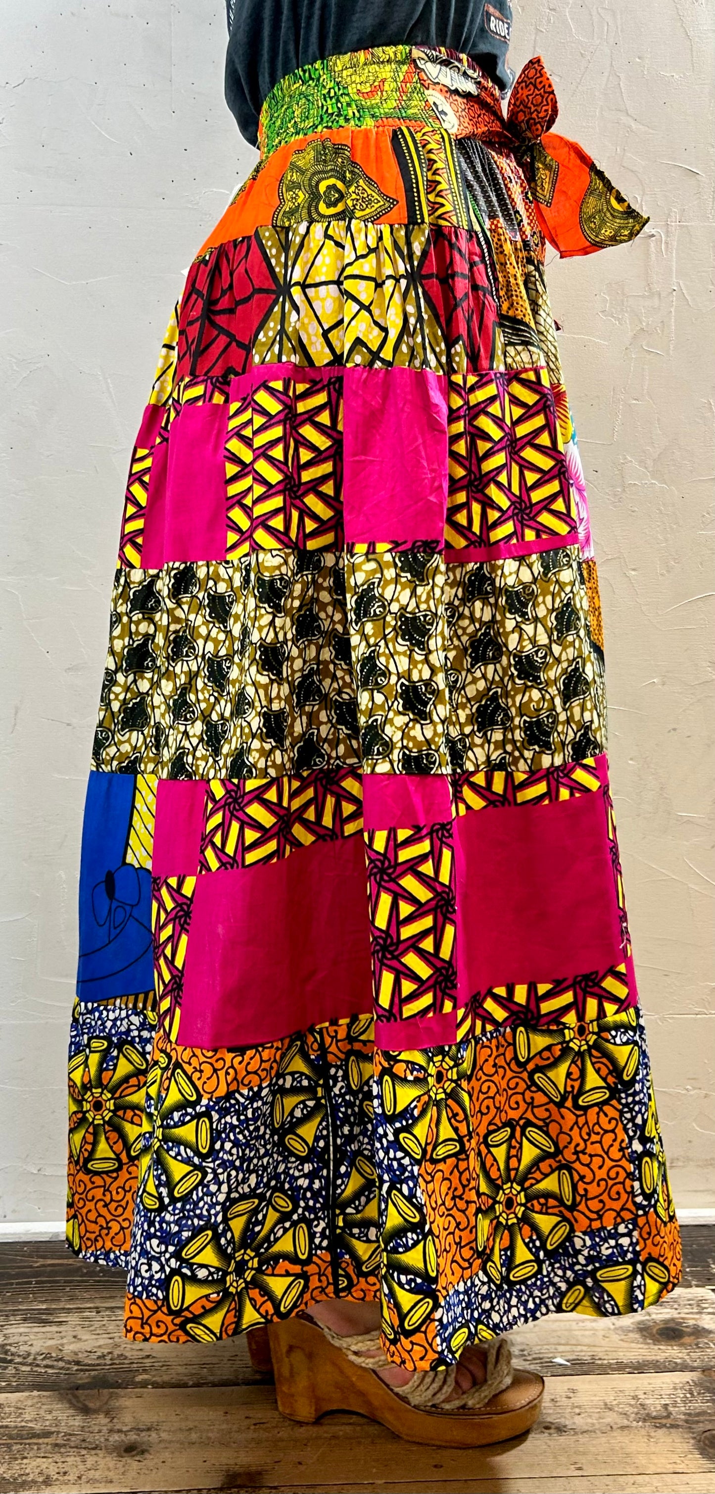 Vintage  African Batik Skirt 〜jackpot〜 [F27799]