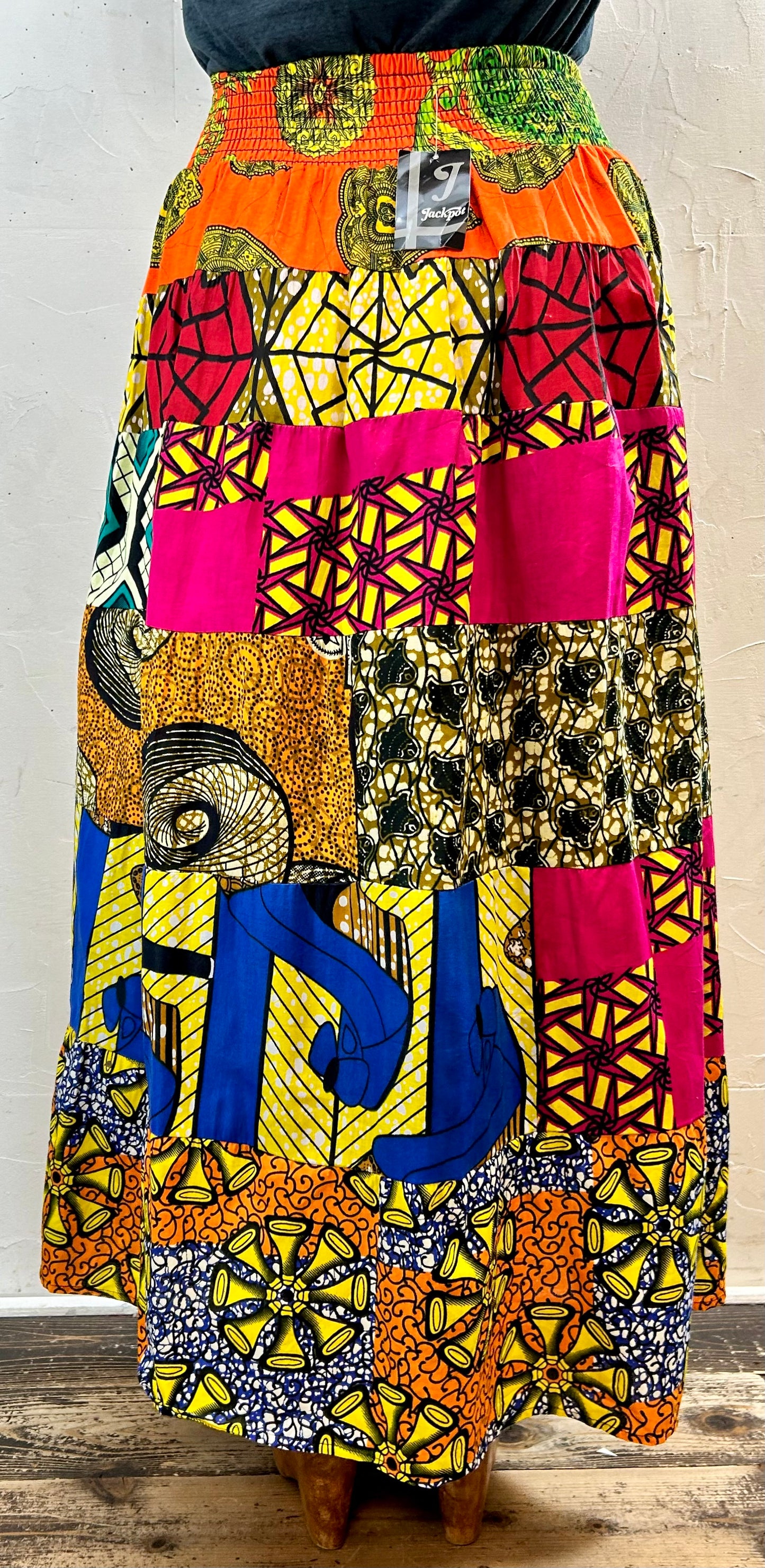 Vintage  African Batik Skirt 〜jackpot〜 [F27799]