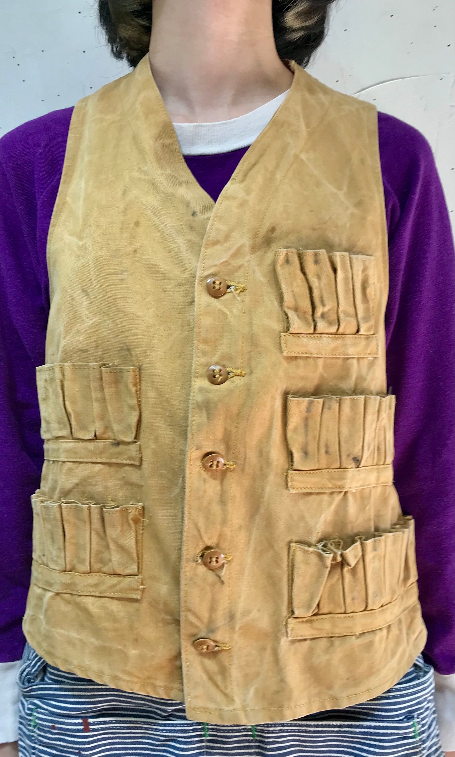 ’50s Vintage Hunting Vest [J25173]