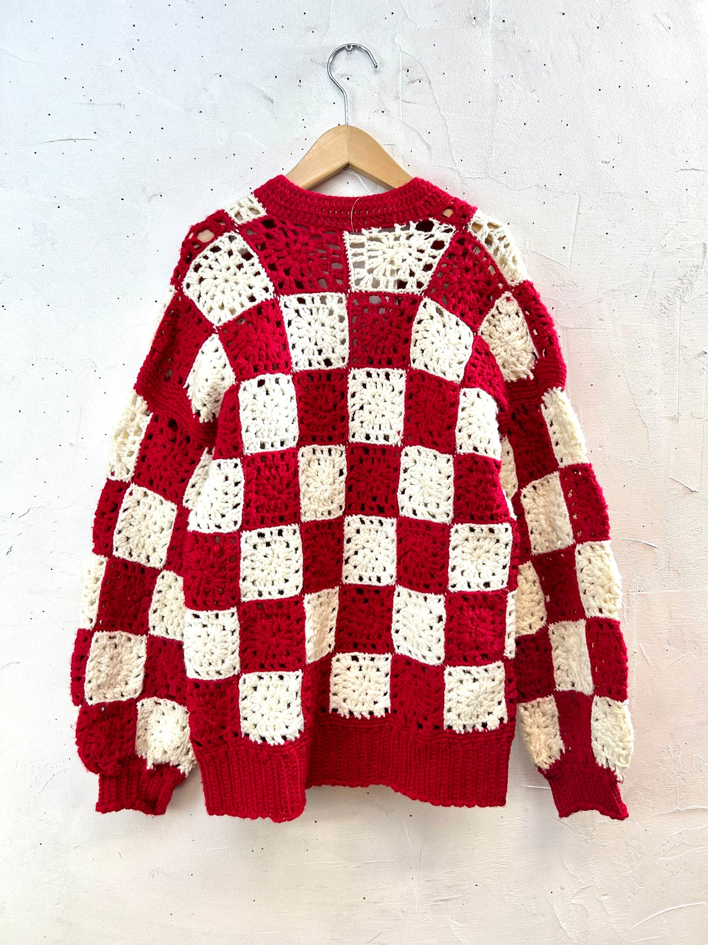 Vintage Granny Square Knit Cardigan [K28963]