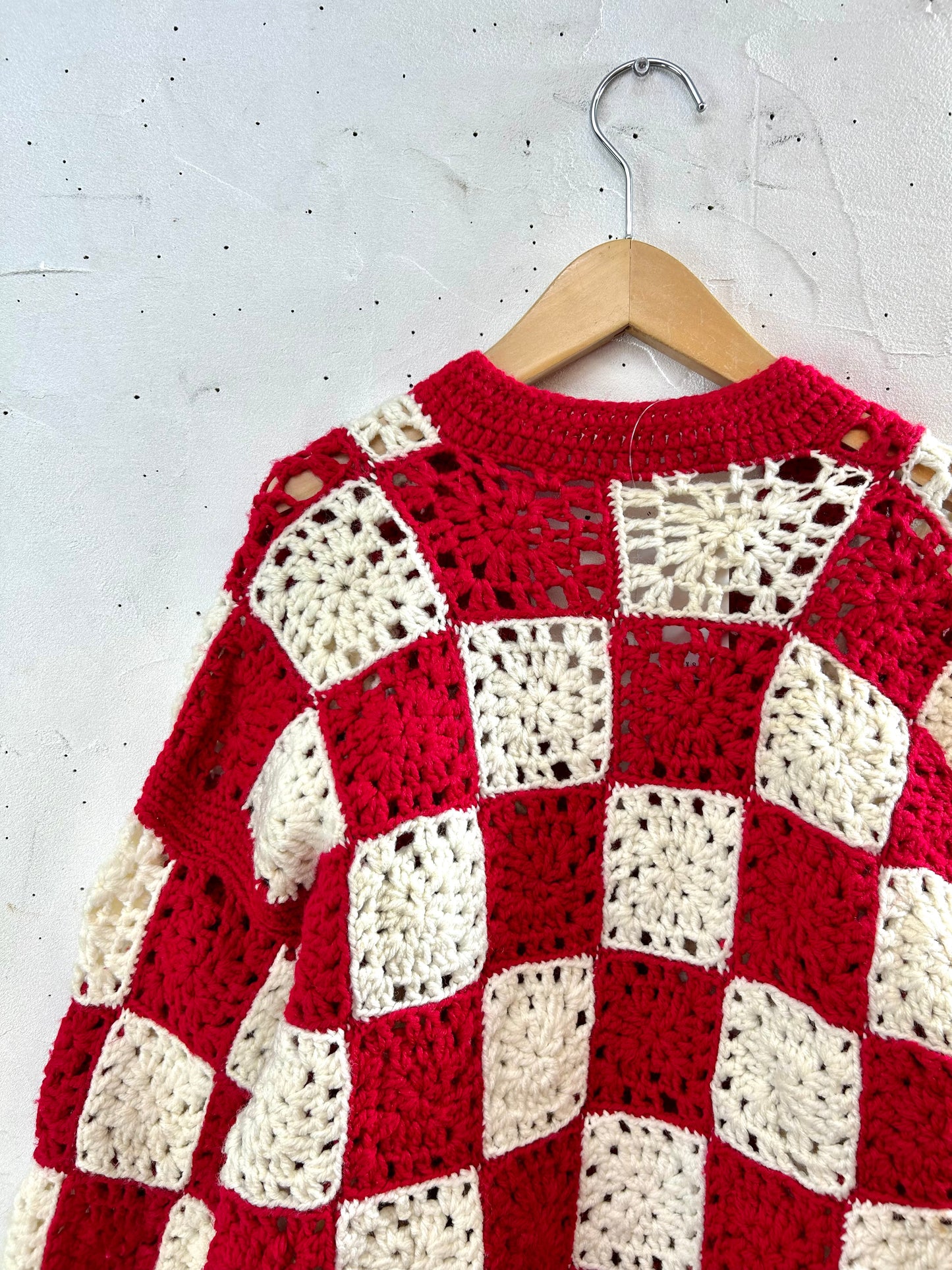 Vintage Granny Square Knit Cardigan [K28963]