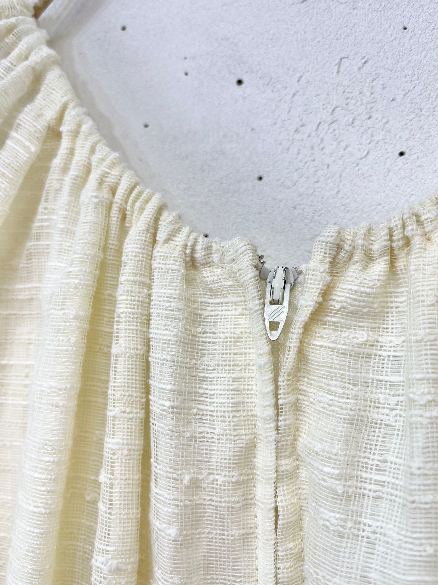 ’70s Vintage White Lace Dress [B26170]