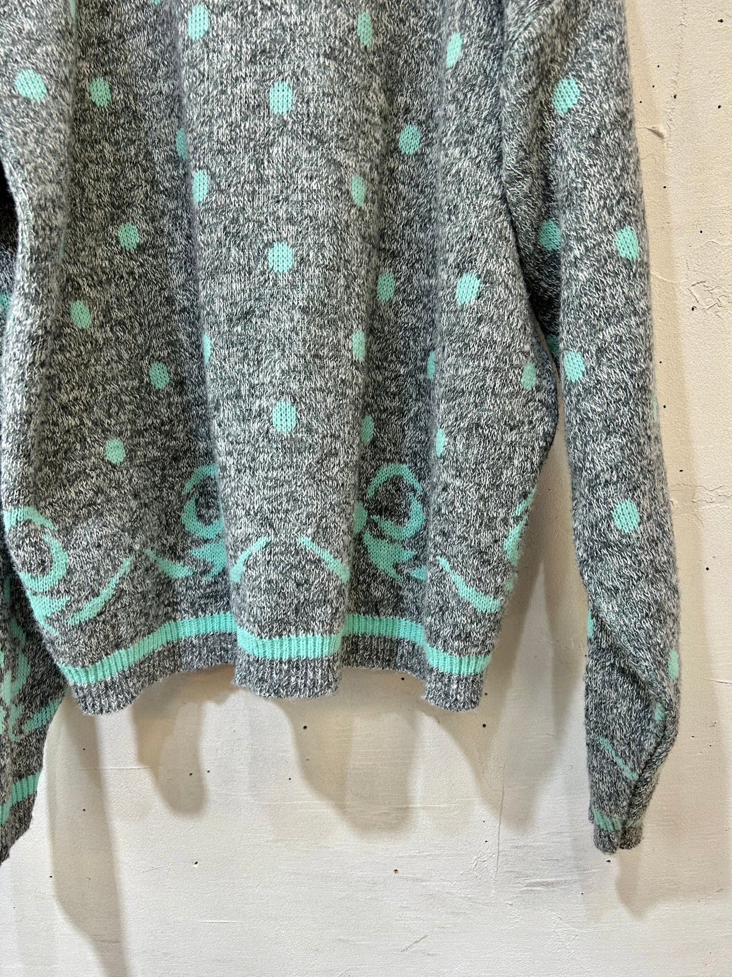 Vintage Fancy Knit Sweater 〜MADE IN USA〜 [I25034]