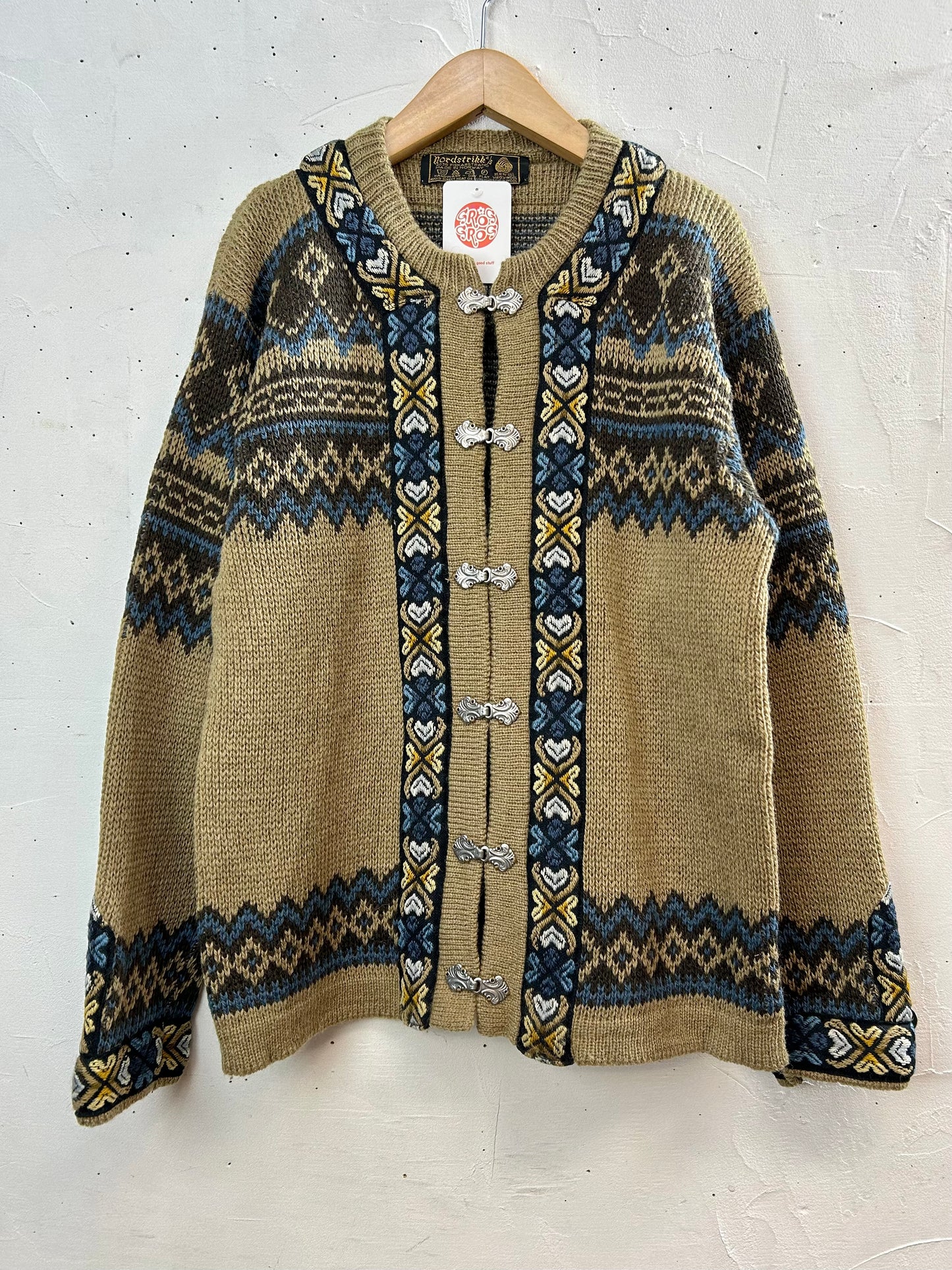 Vintage Nordic Knit Cardigan  MADE IN NORWAY [L29196]