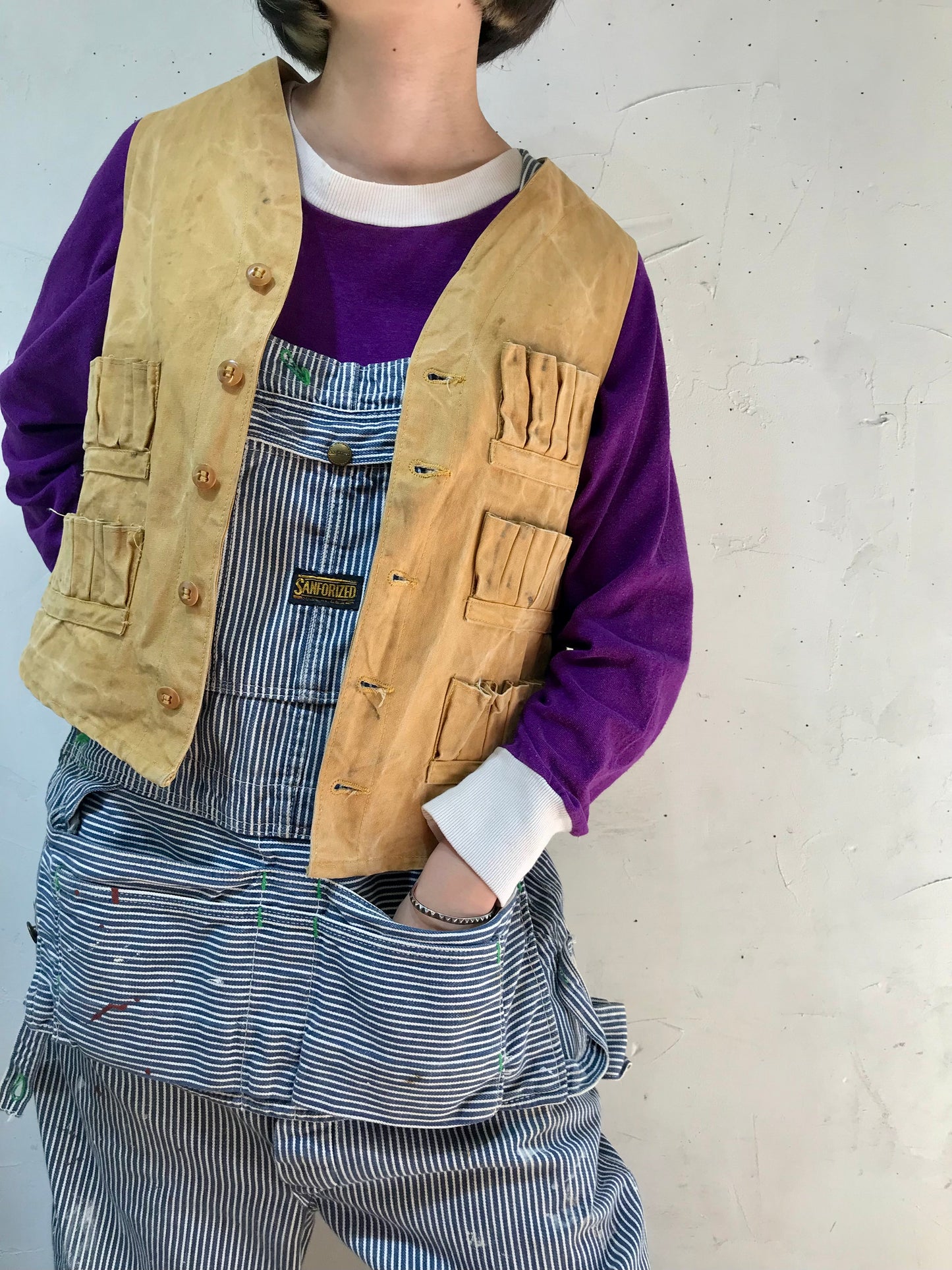 ’50s Vintage Hunting Vest [J25173]