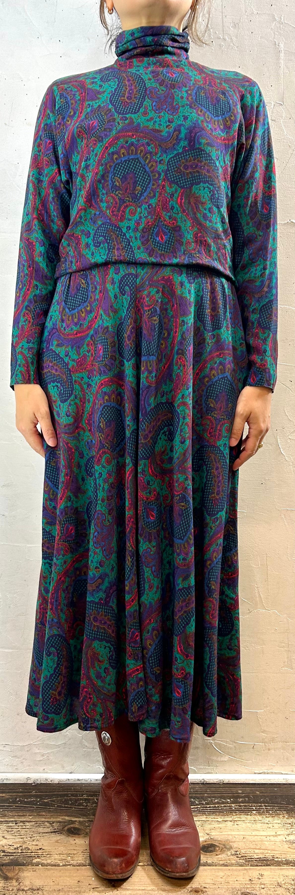 Vintage Dress MADE IN USA [I28522]