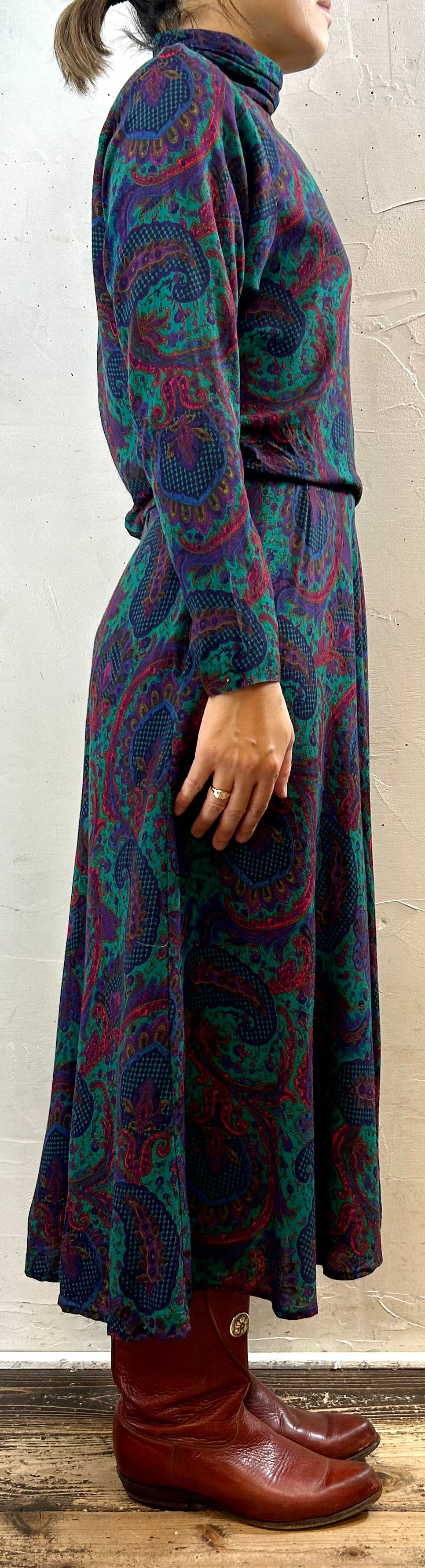 Vintage Dress MADE IN USA [I28522]