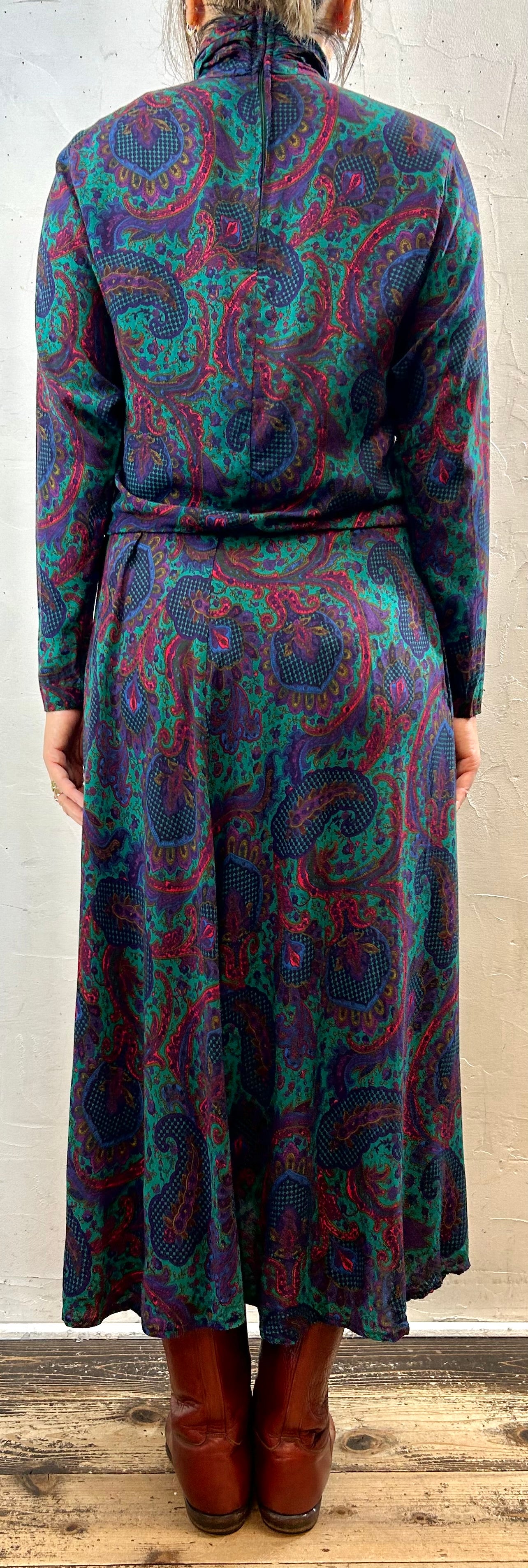 Vintage Dress MADE IN USA [I28522]