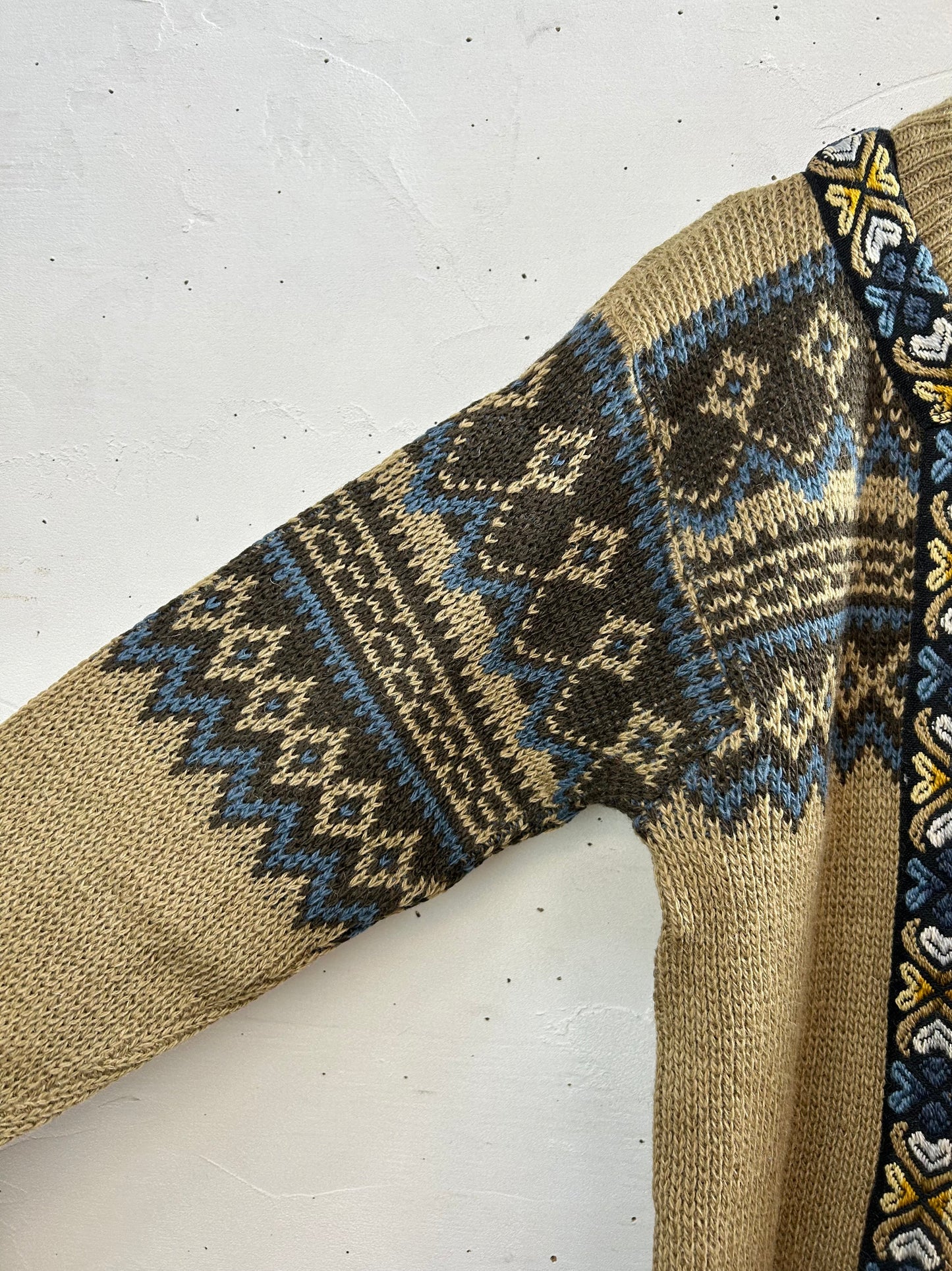 Vintage Nordic Knit Cardigan  MADE IN NORWAY [L29196]