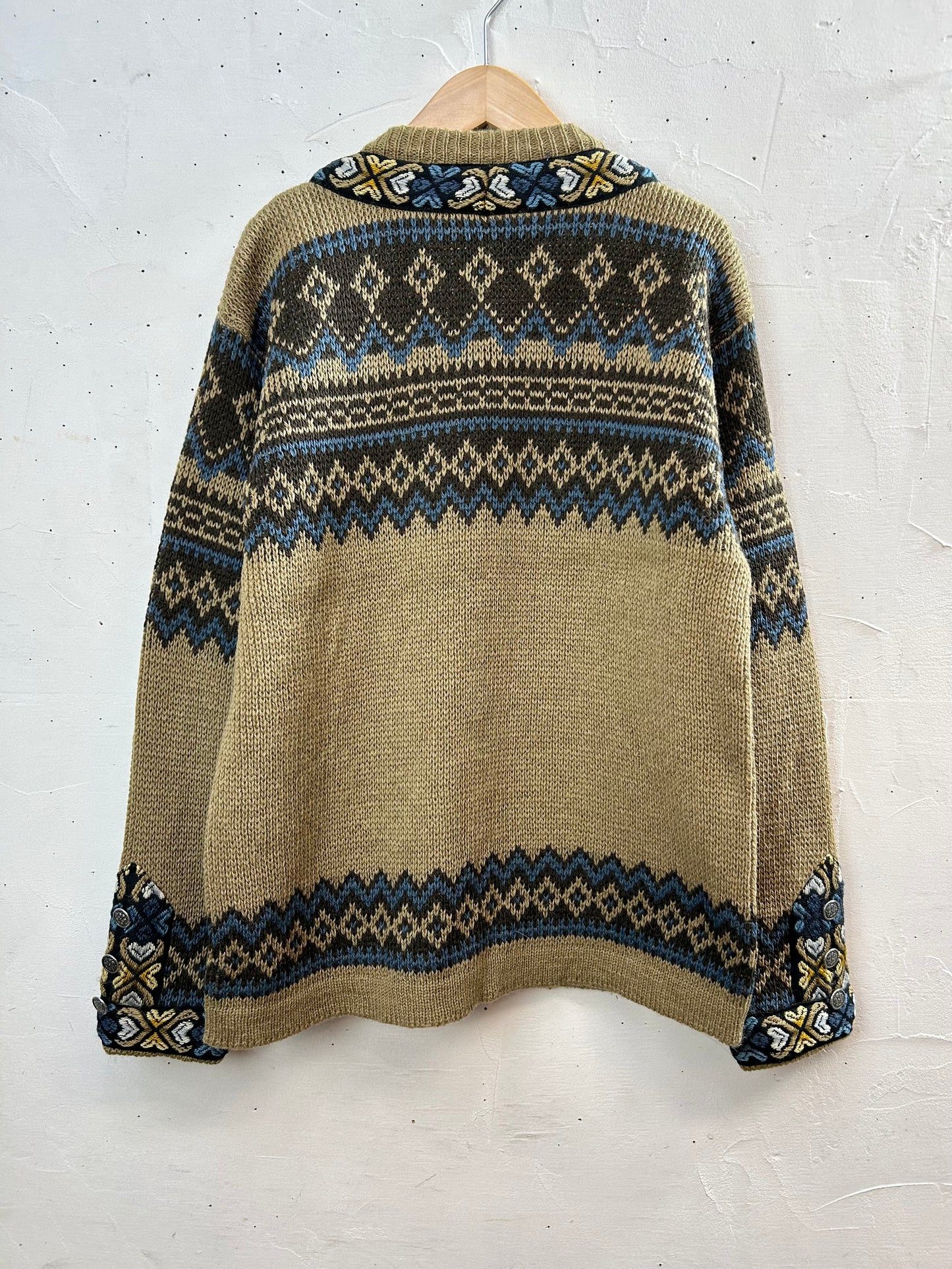 Vintage Nordic Knit Cardigan  MADE IN NORWAY [L29196]