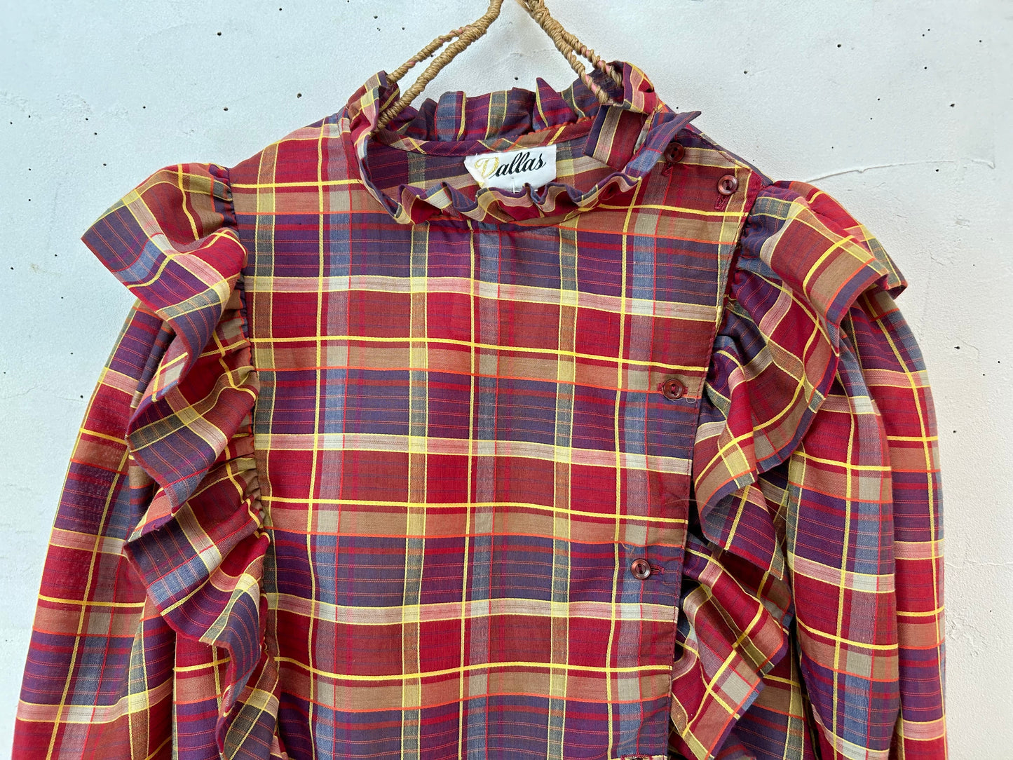 Vintage Plaid Blouse [E27196]