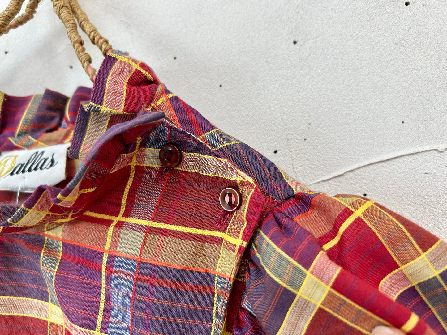 Vintage Plaid Blouse [E27196]