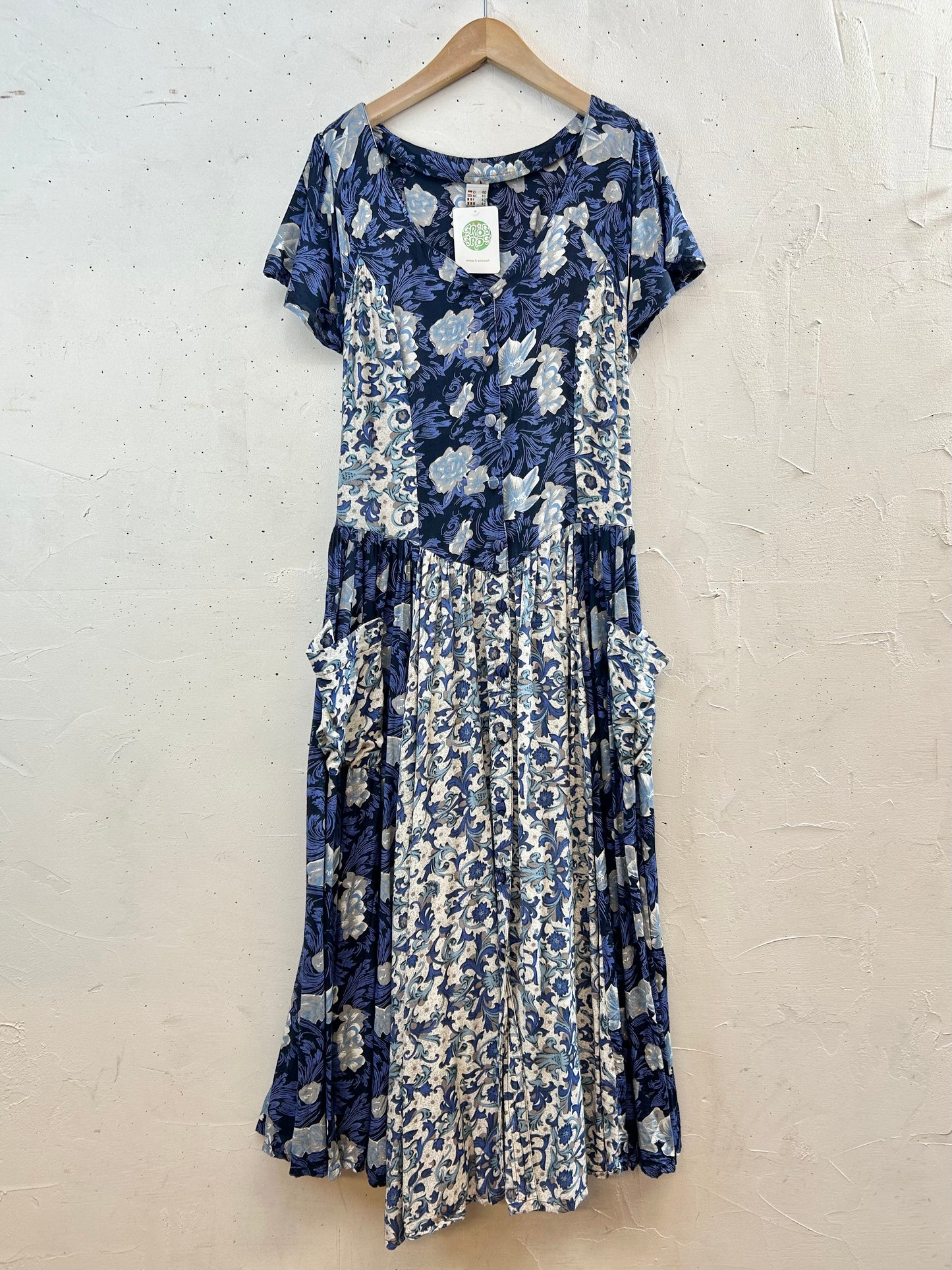 Vintage Viscose Patchwork Dress [E30264]