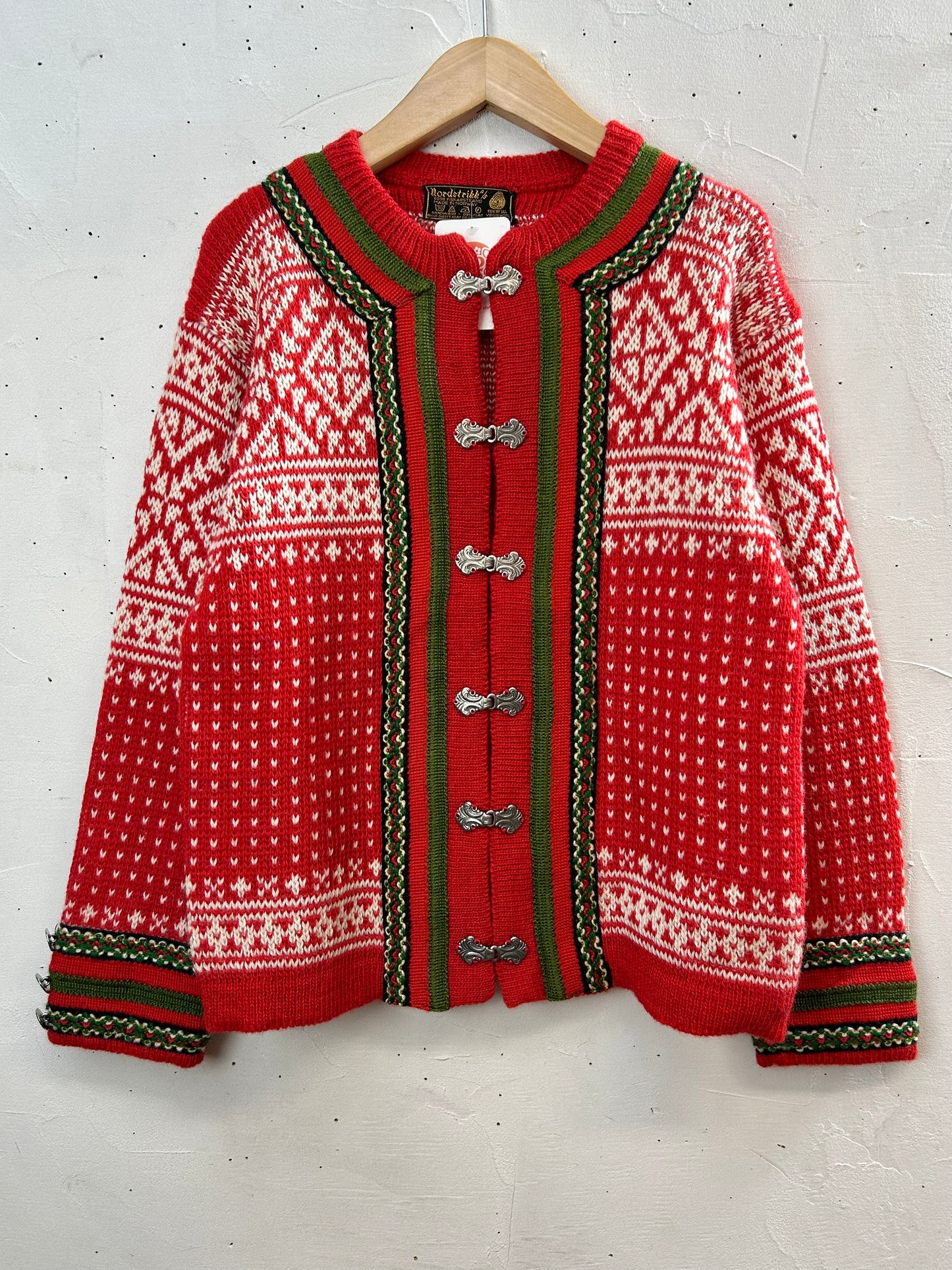 Vintage Nordic Knit Cardigan  MADE IN NORWAY [L29199]