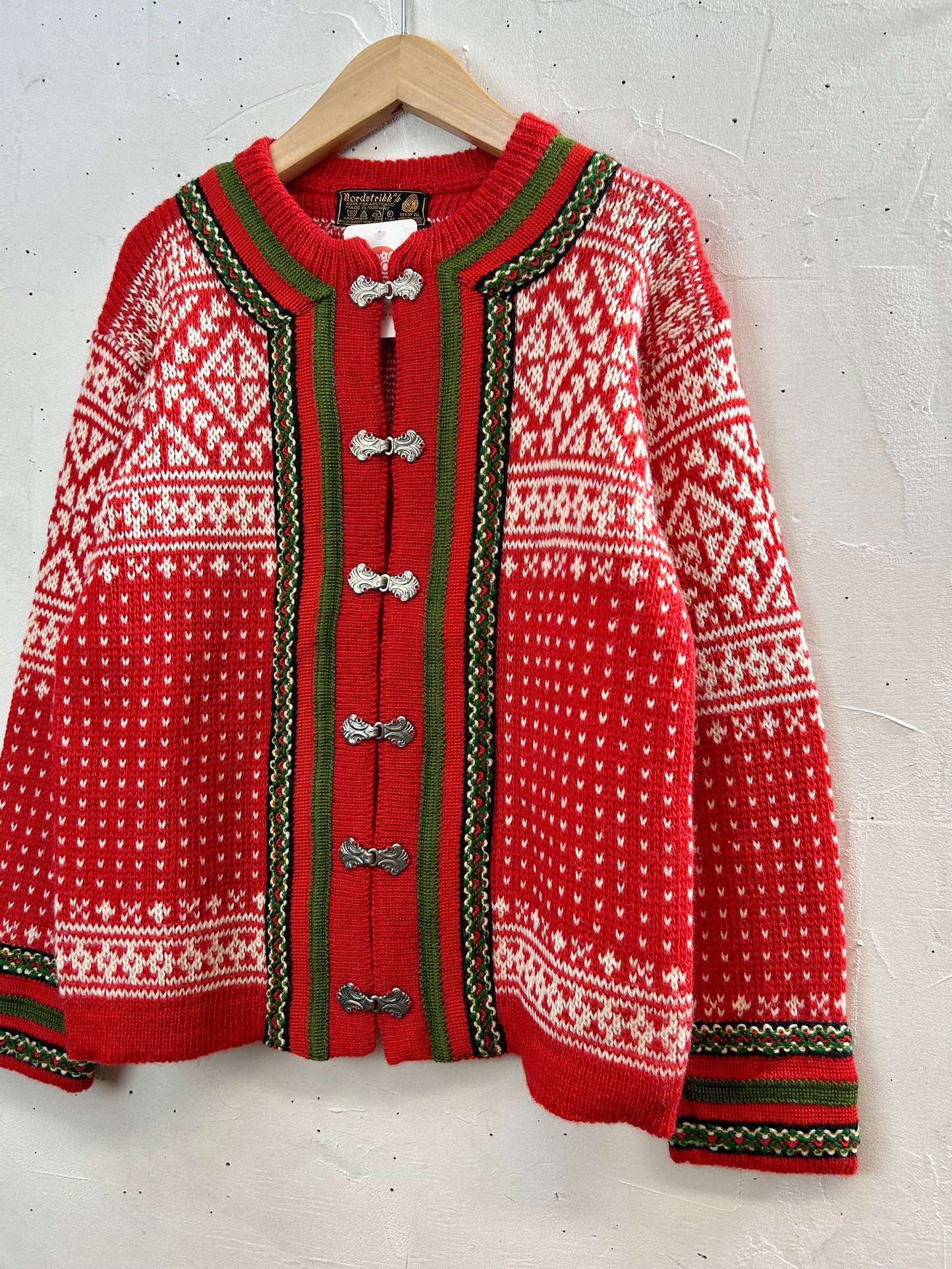 Vintage Nordic Knit Cardigan  MADE IN NORWAY [L29199]